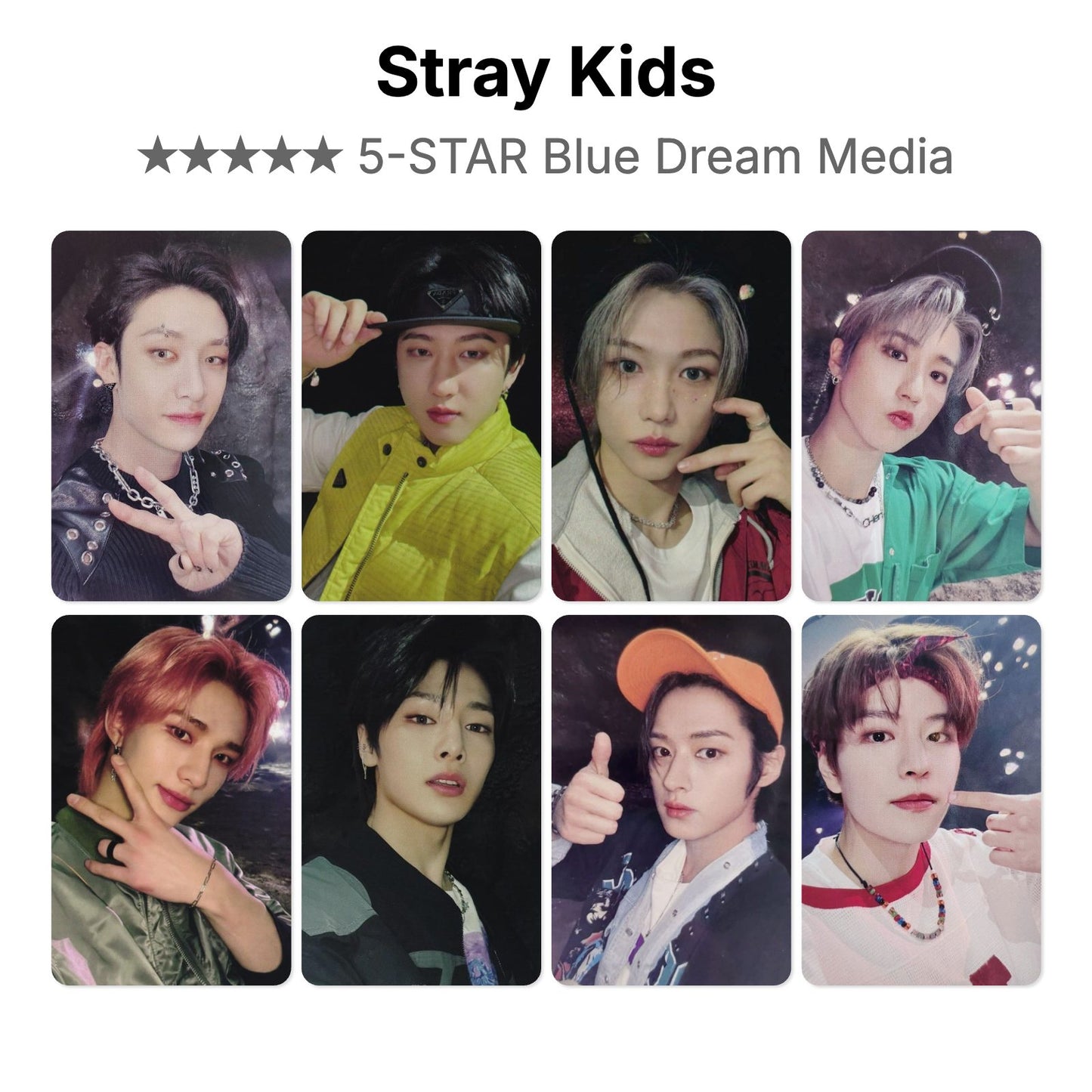 Stray Kids 5-STAR Blue Dream Media photocard ufficiale