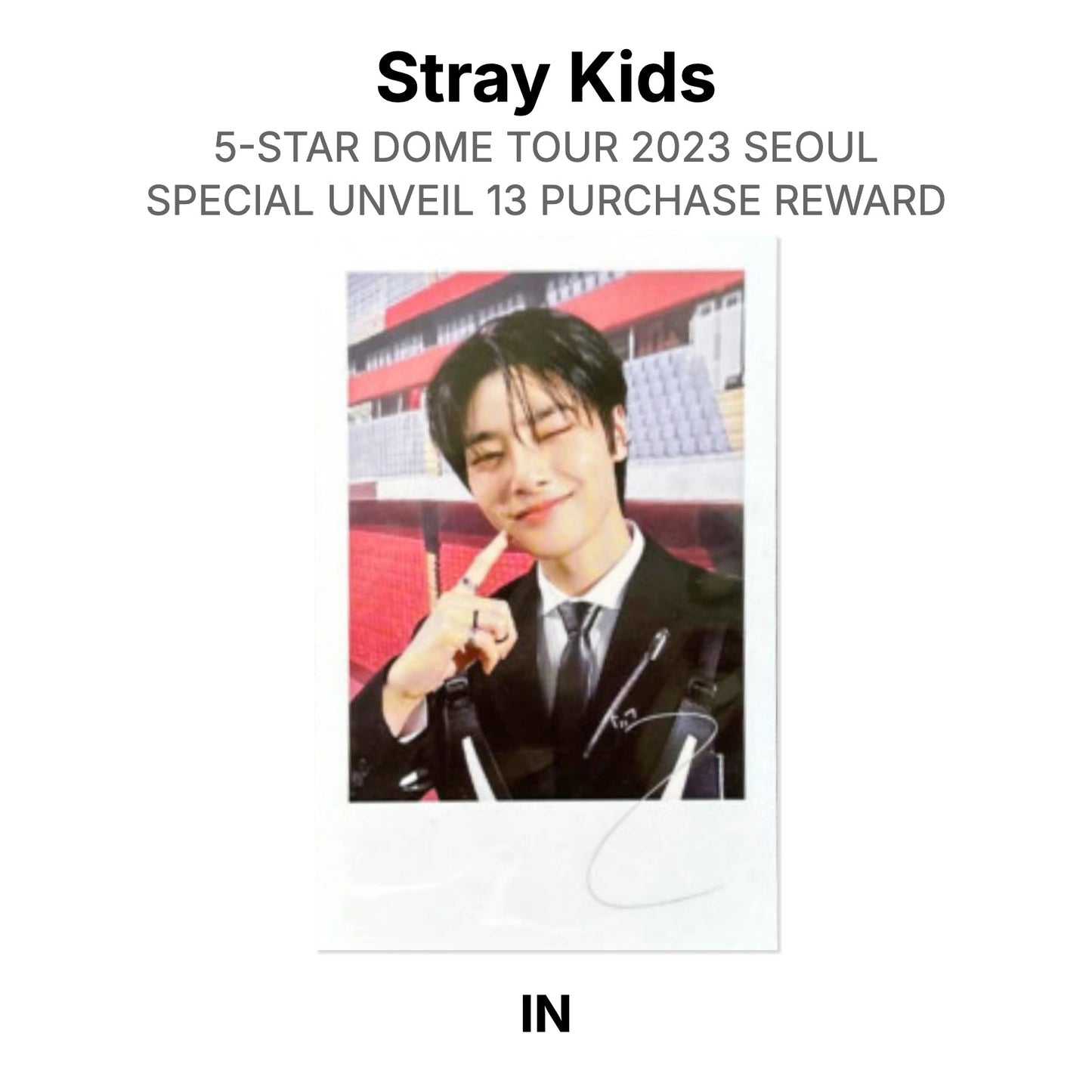 Stray Kids 5-STAR DOME TOUR 2023 SEOUL SPECIAL UNVEIL 13 PURCHASE REWARD Official Photocard