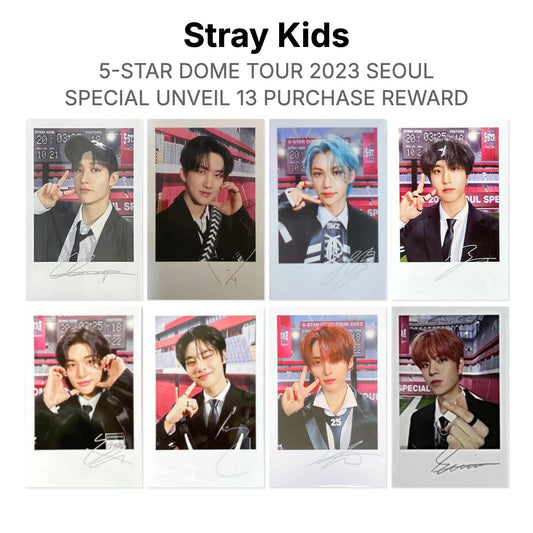 Stray Kids 5-STAR DOME TOUR 2023 SEOUL SPECIAL UNVEIL 13 PURCHASE REWARD Official Photocard