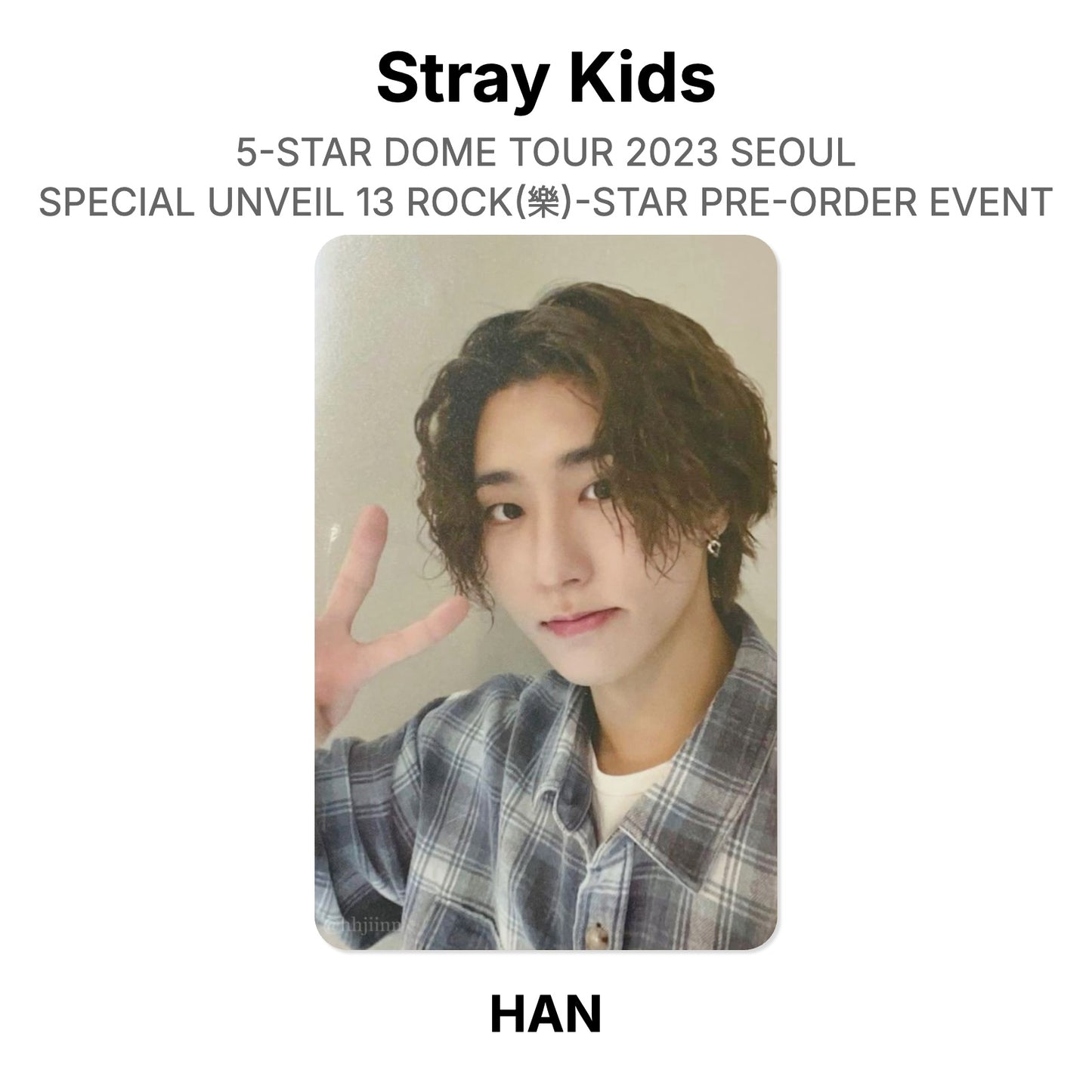 Stray Kids 5-STAR DOME TOUR 2023 SEOUL SPECIAL UNVEIL 13 ROCK(樂)-STAR PRE-ORDER EVENT официальная фотокарта