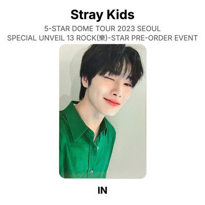 Stray Kids 5-STAR DOME TOUR 2023 SEOUL SPECIAL UNVEIL 13 ROCK(樂)-STAR PRE-ORDER EVENT официальная фотокарта
