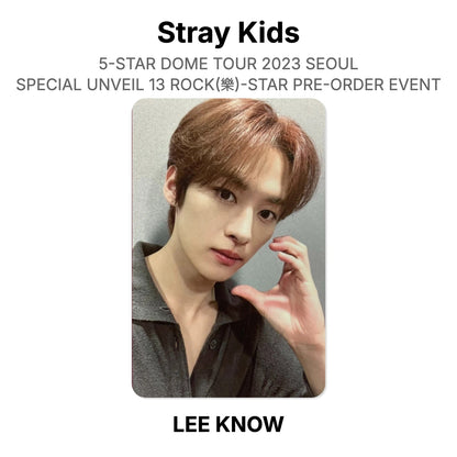 Stray Kids 5-STAR DOME TOUR 2023 SEOUL SPECIAL UNVEIL 13 ROCK(樂)-STAR PRE-ORDER EVENT официальная фотокарта
