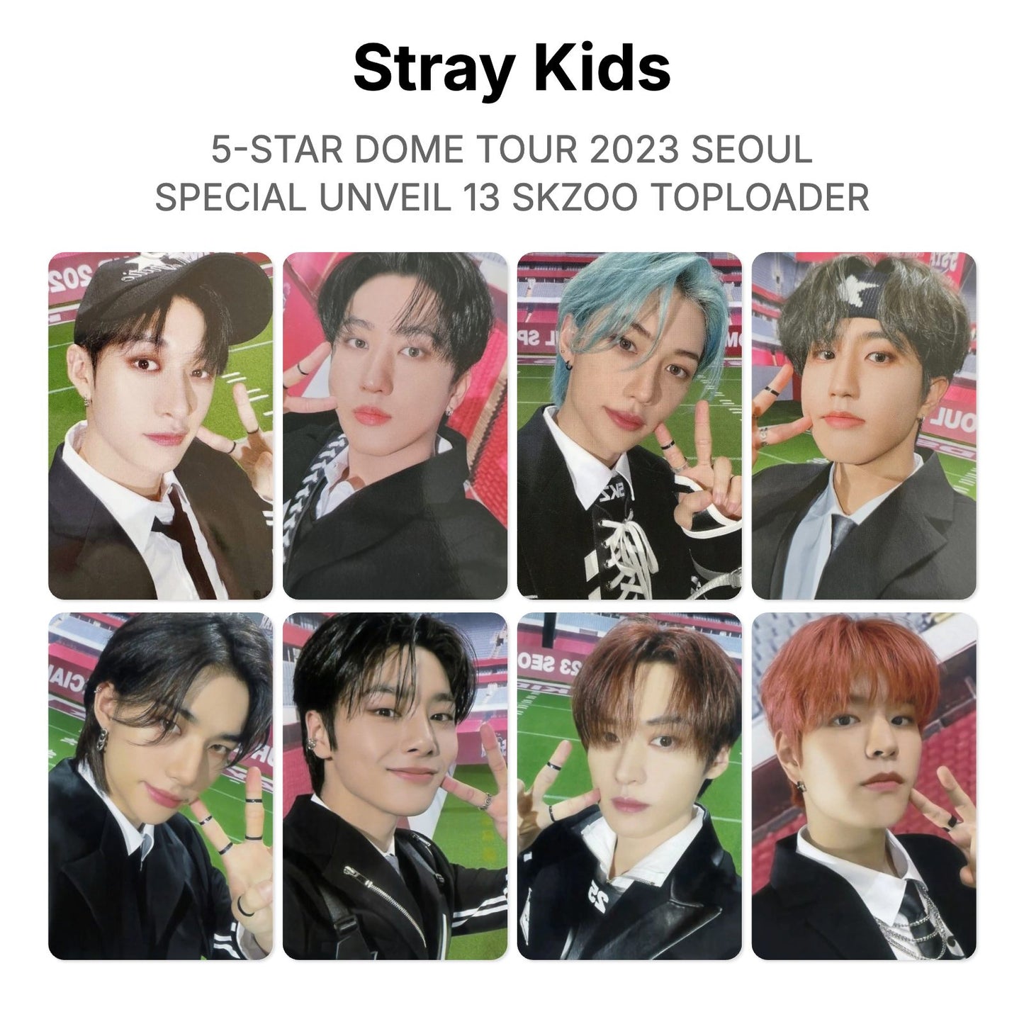 Stray Kids 5-STAR DOME TOUR 2023 SEOUL SPECIAL UNVEIL 13 SKZOO TOPLOADER Offizielle Photocard