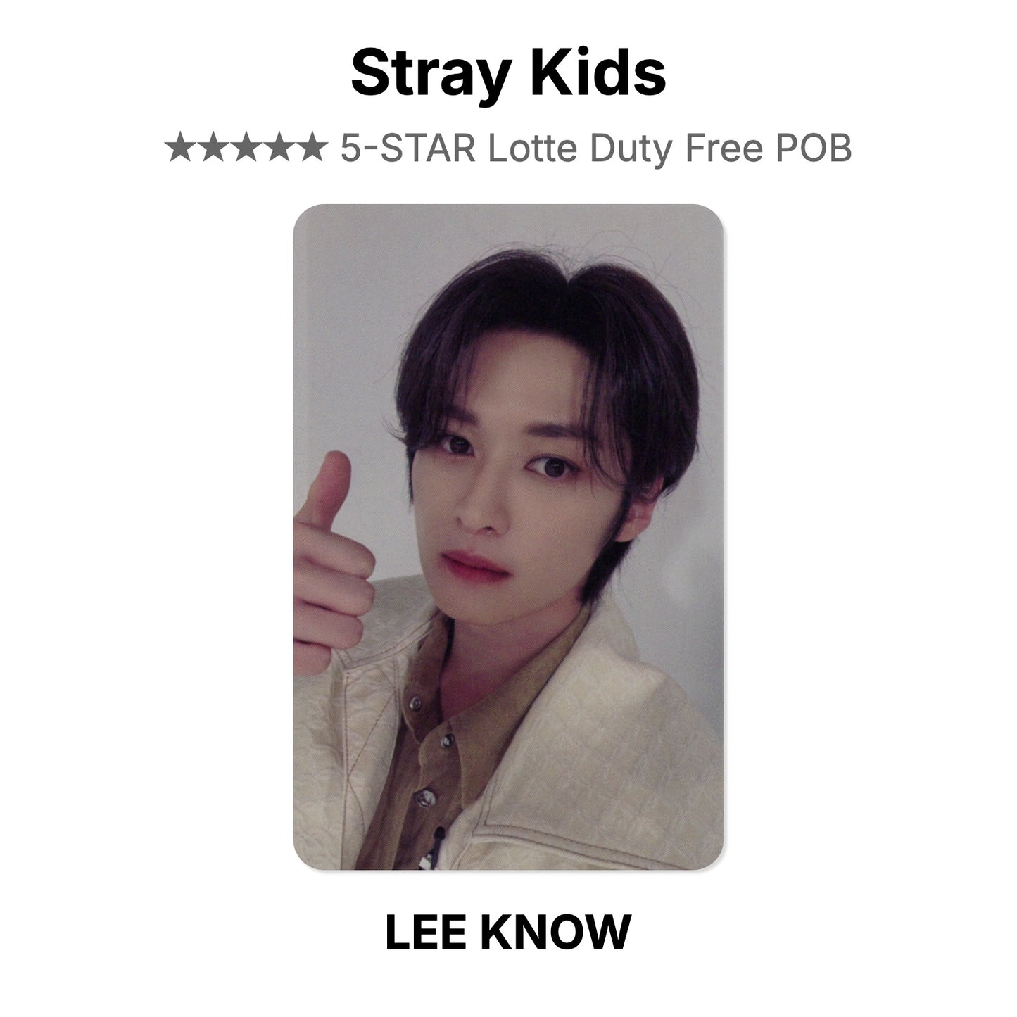 Stray Kids 5-STAR Lotte Duty Free POB photocard oficial