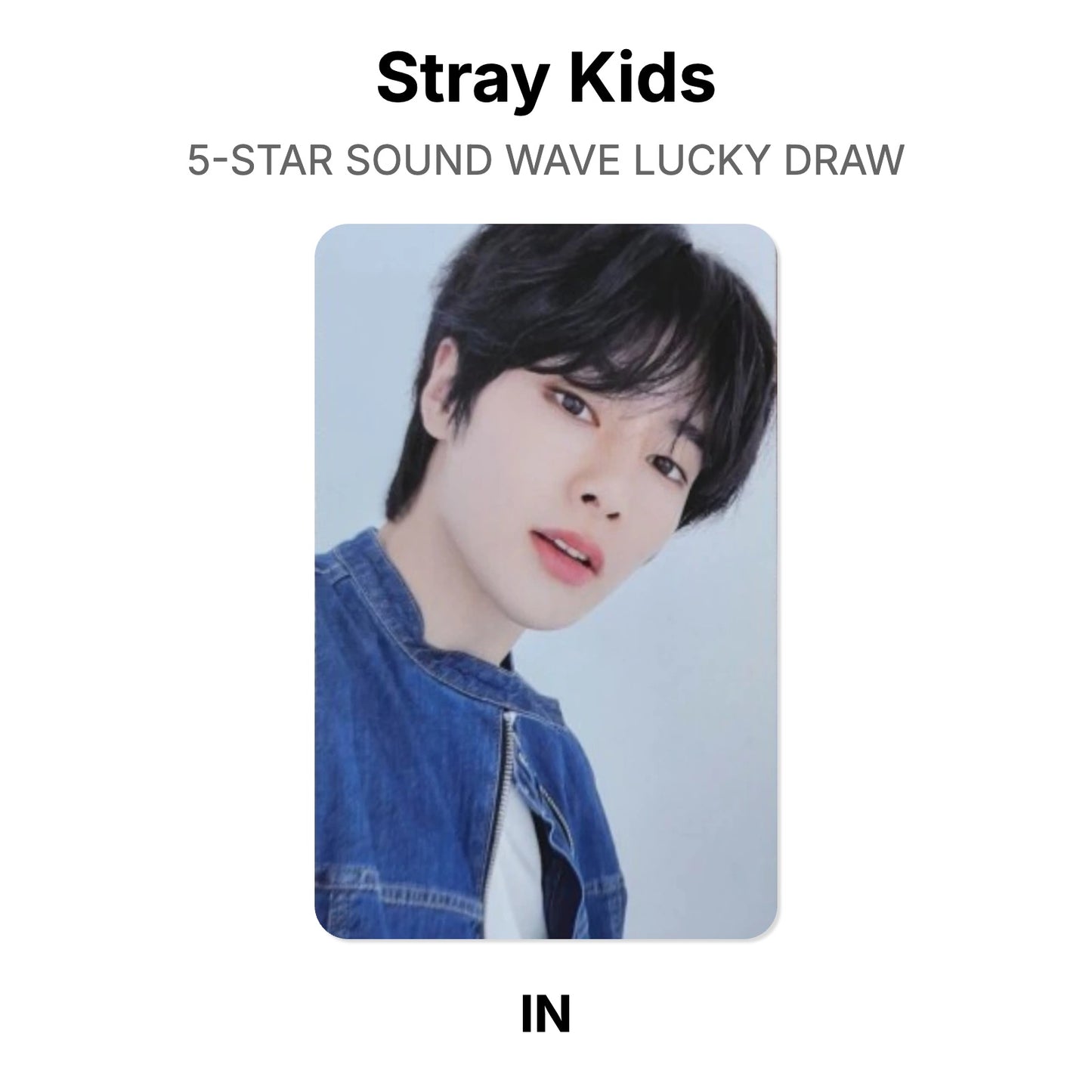 Stray Kids 5-STAR SOUND WAVE LUCKY DRAW Offizielle Photocard