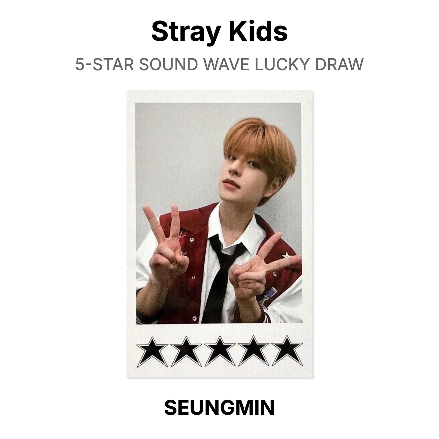 Stray Kids 5-STAR SOUND WAVE LUCKY DRAW Offizielle Photocard