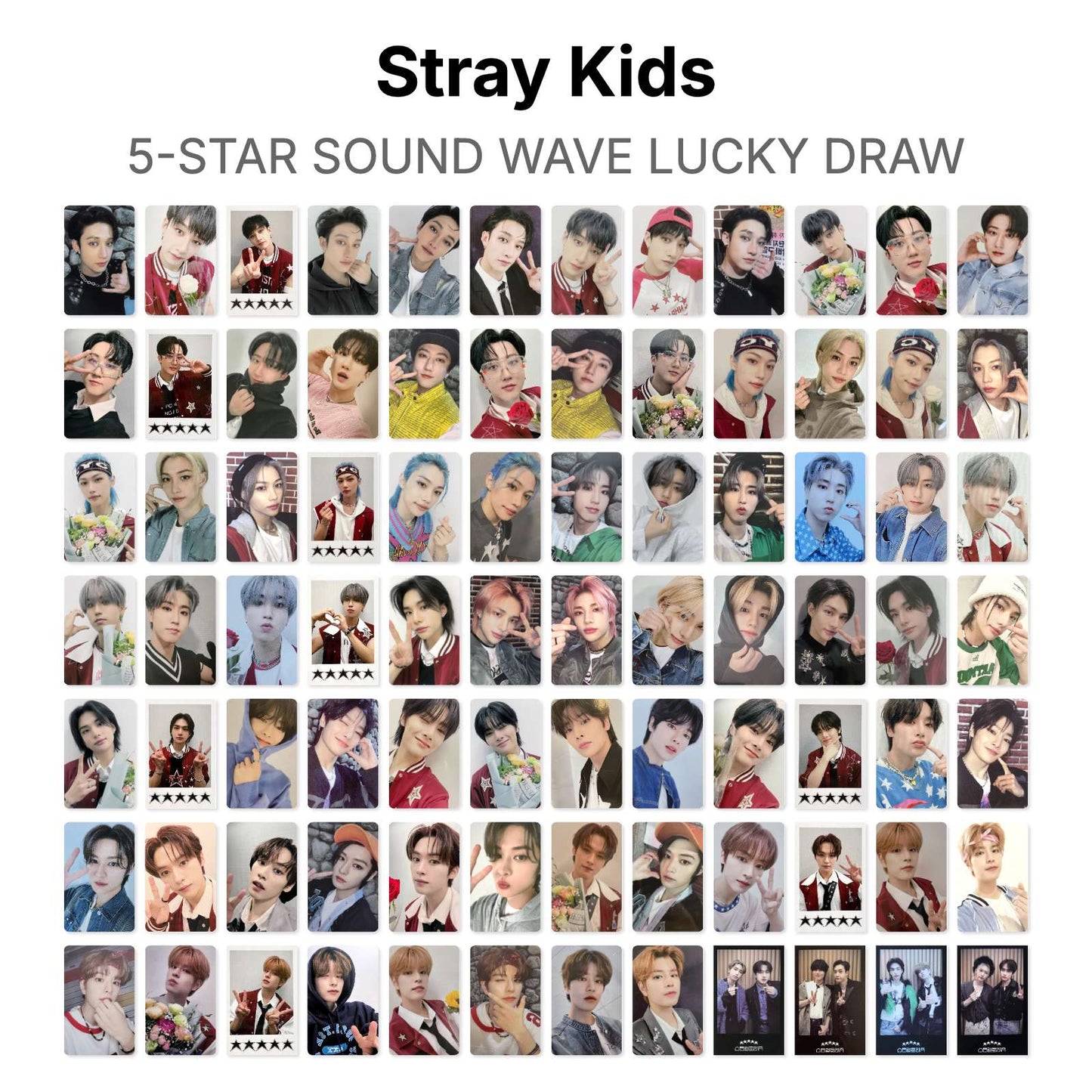 Stray Kids 5-STAR SOUND WAVE LUCKY DRAW Offizielle Photocard
