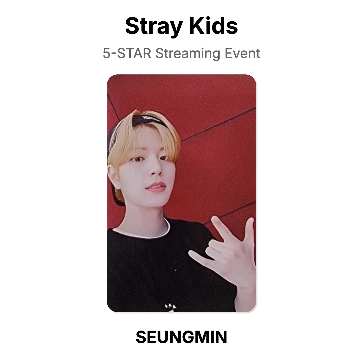 Stray Kids 5-STAR Streaming Event Official Photocard