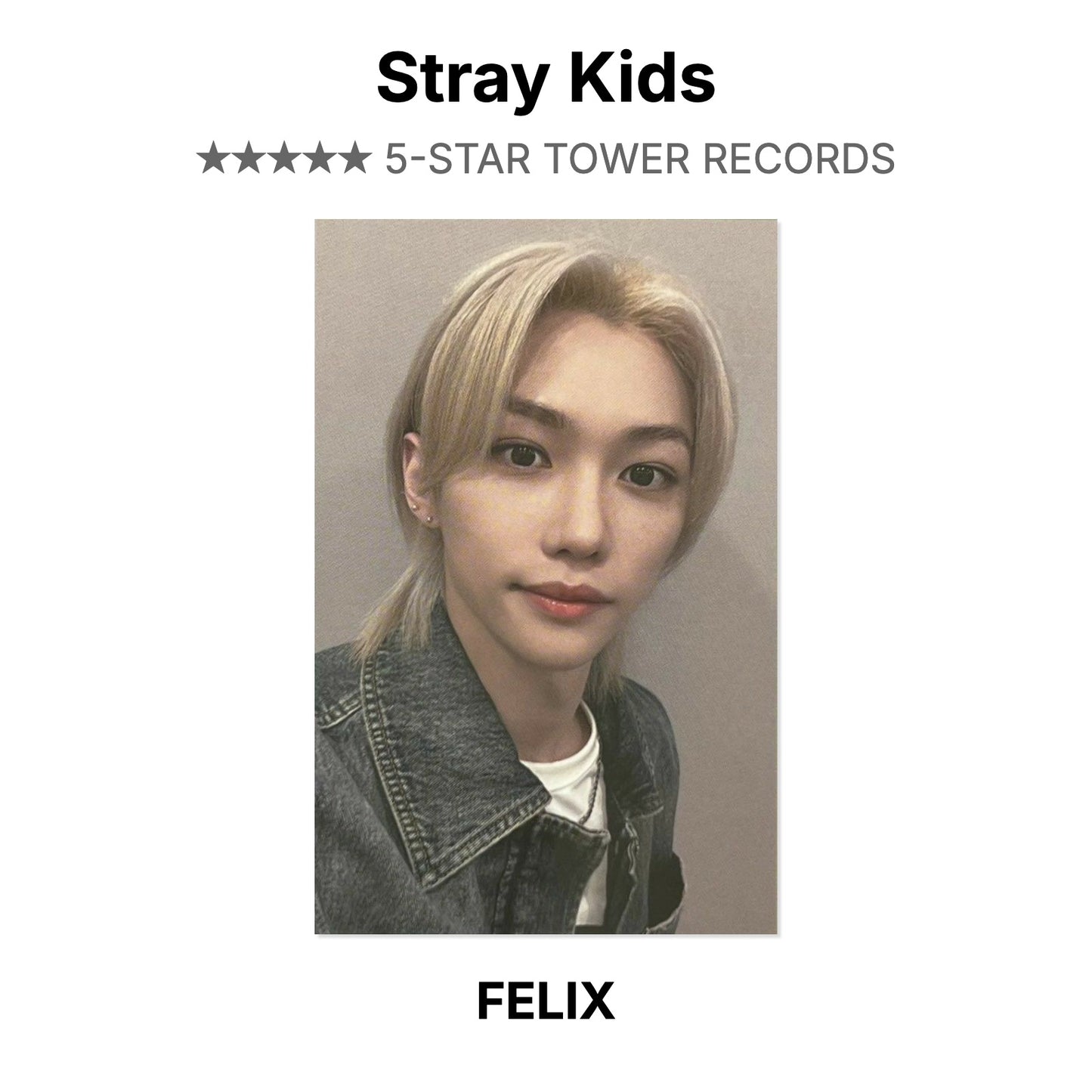 Stray Kids 5-STAR TOWER RECORDS Official Photocard