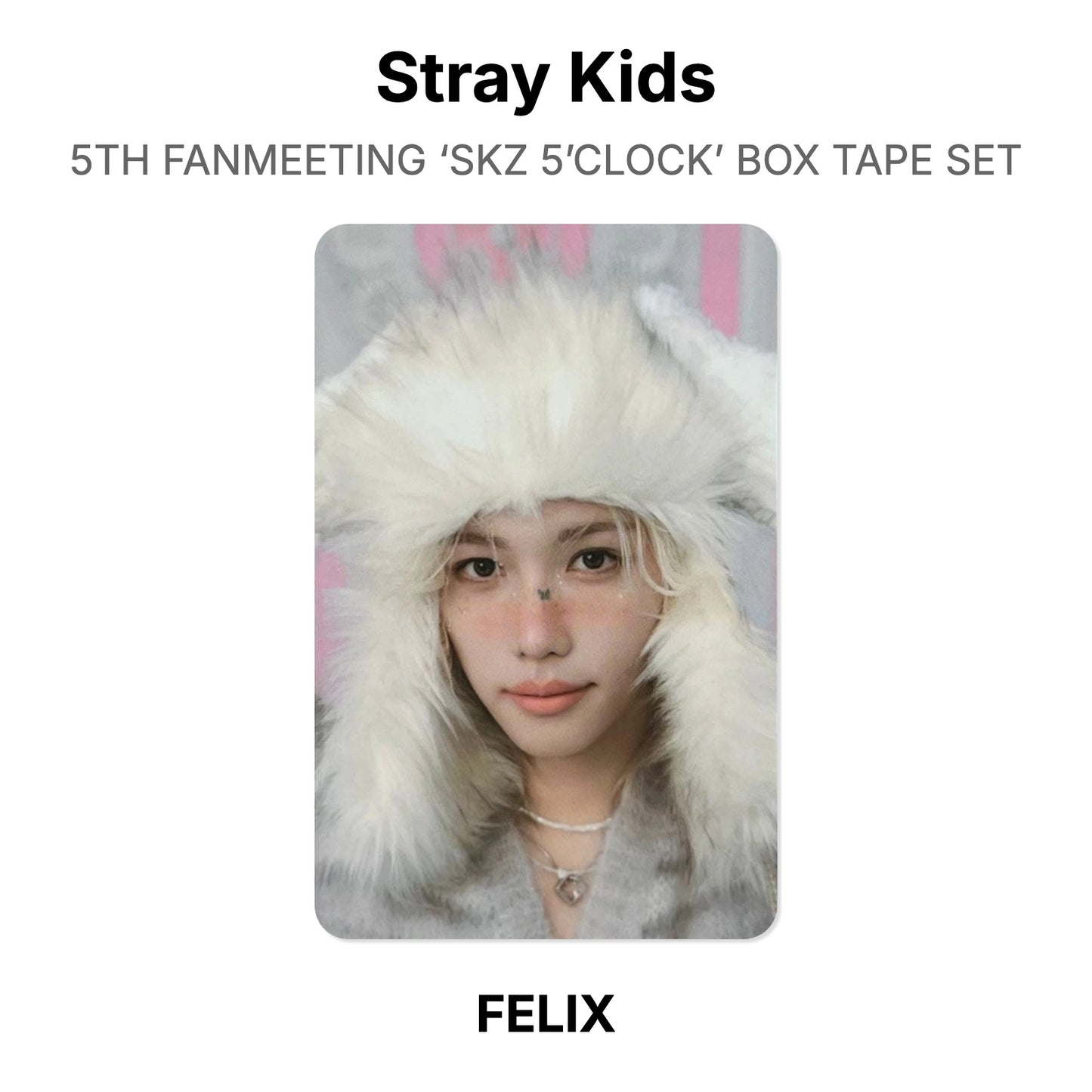 Stray Kids 5TH FANMEETING ‘SKZ 5’CLOCK’ BOX TAPE SET virallinen Photocard