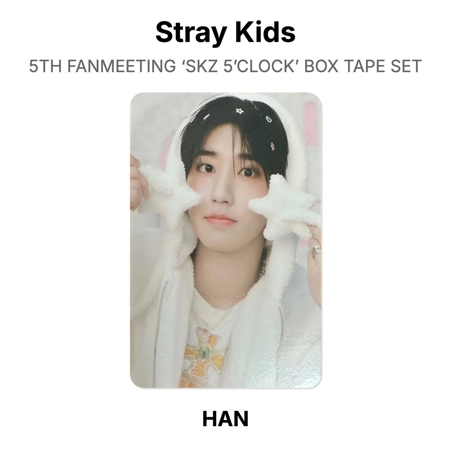 Stray Kids 5TH FANMEETING ‘SKZ 5’CLOCK’ BOX TAPE SET virallinen Photocard