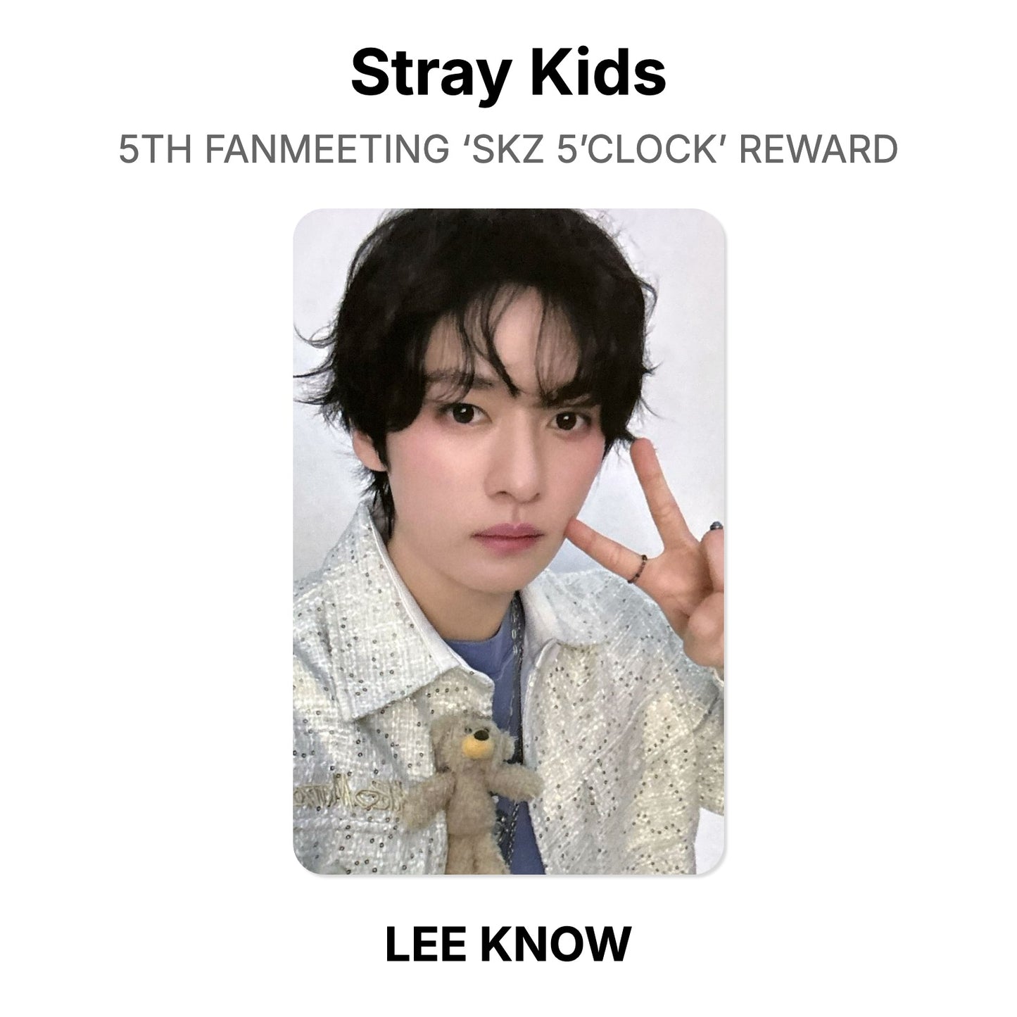 Stray Kids 5TH FANMEETING ‘SKZ 5’CLOCK’ REWARD โฟโต้การ์ดของแท้