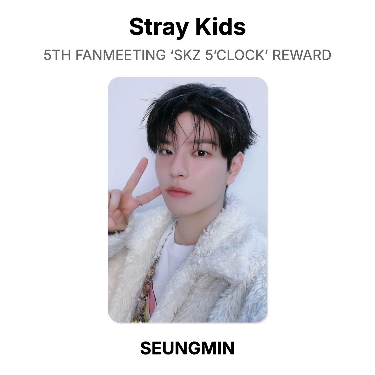 Stray Kids 5TH FANMEETING ‘SKZ 5’CLOCK’ REWARD โฟโต้การ์ดของแท้