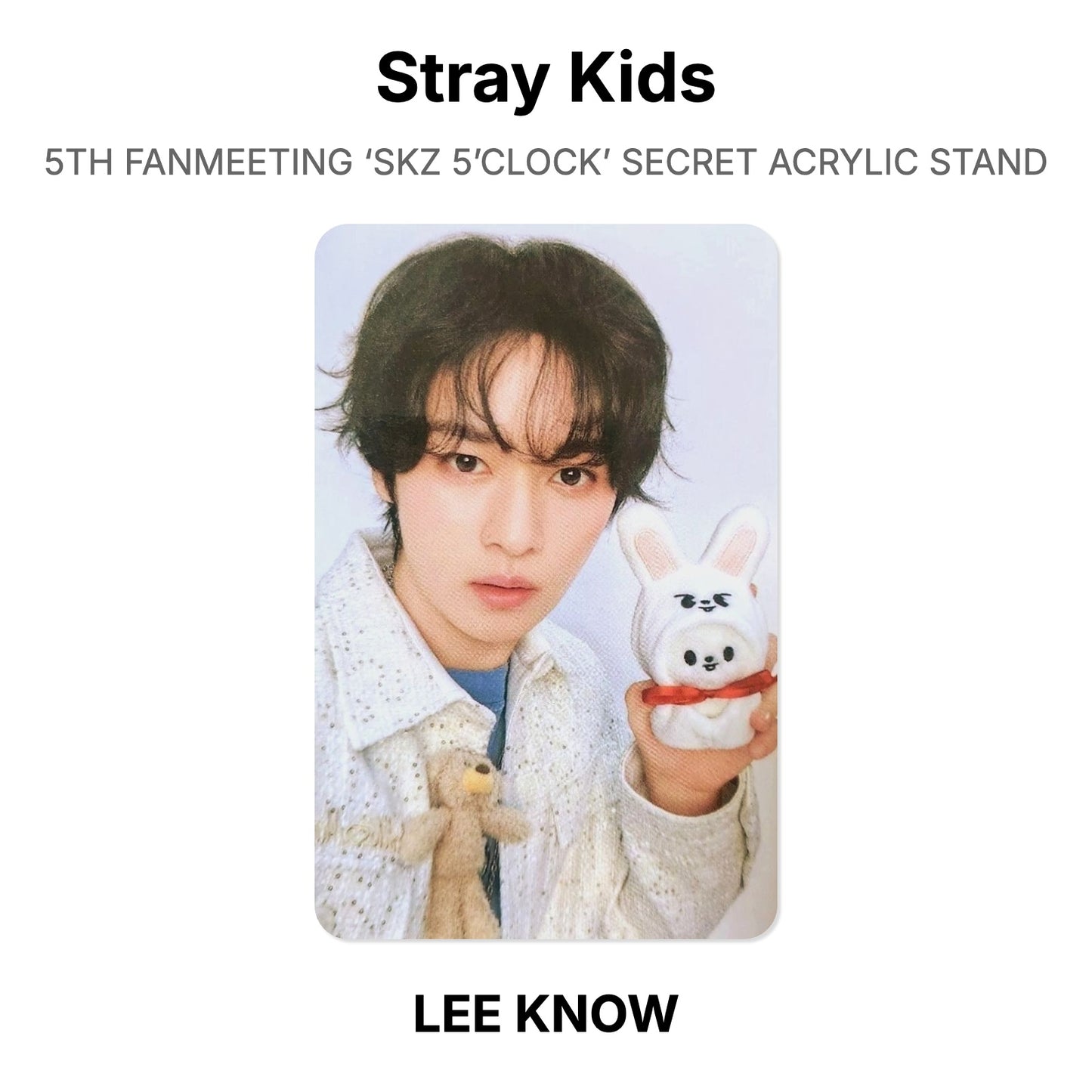 Stray Kids 5TH FANMEETING ‘SKZ 5’CLOCK’ SECRET ACRYLIC STAND Official Photocard