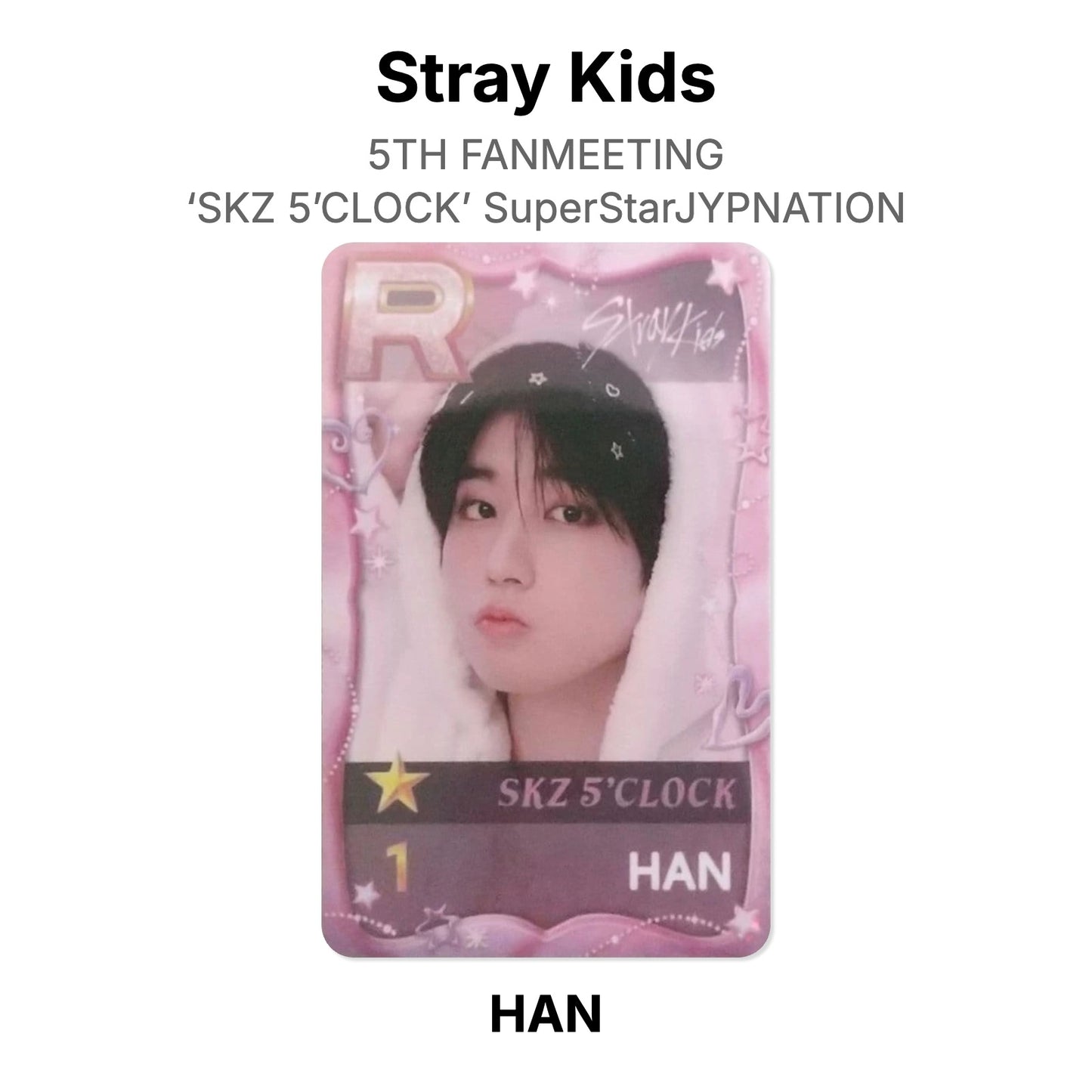 Stray Kids 5TH FANMEETING ‘SKZ 5’CLOCK’ SuperStarJYPNATION Official Photocard