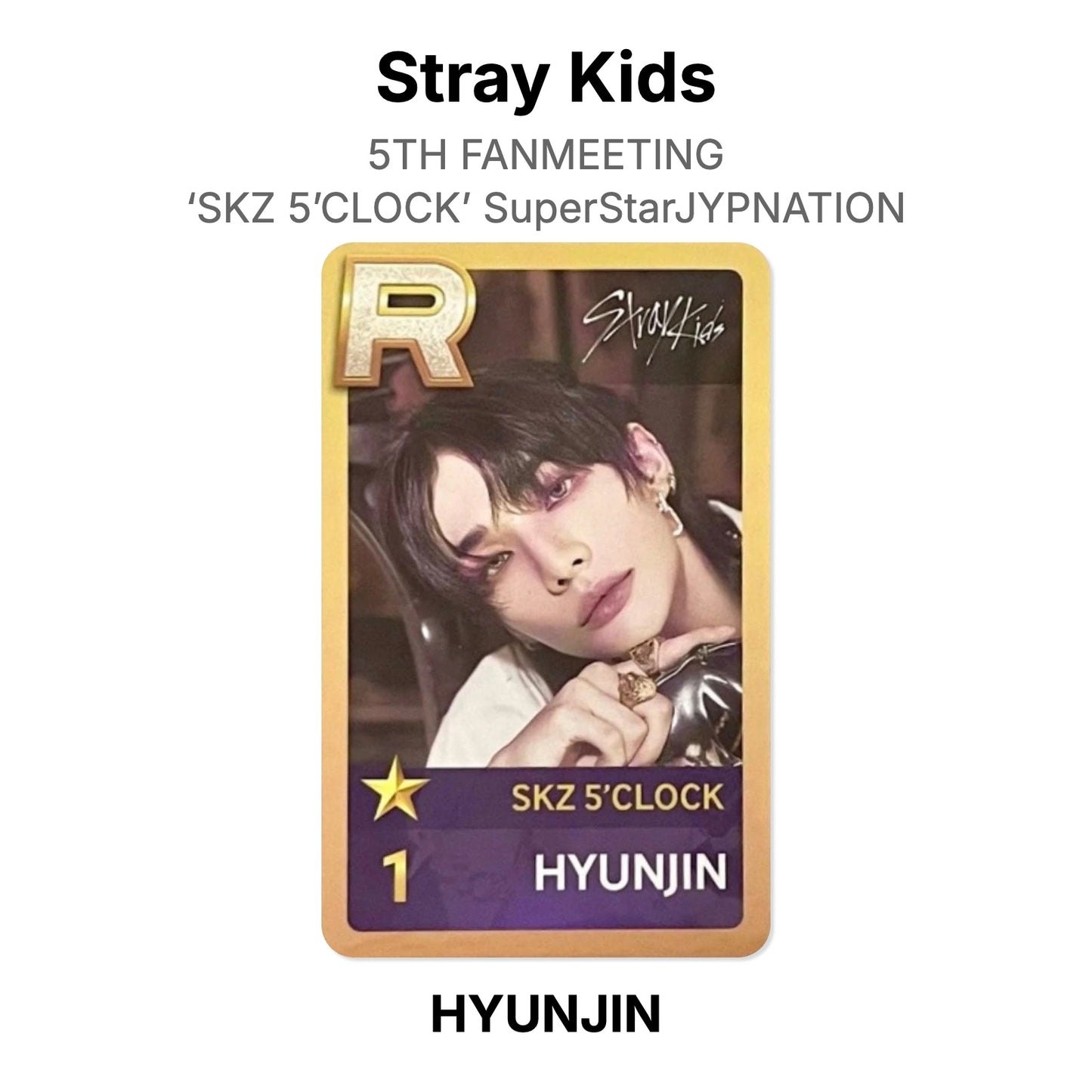 Stray Kids 5TH FANMEETING ‘SKZ 5’CLOCK’ SuperStarJYPNATION Official Photocard