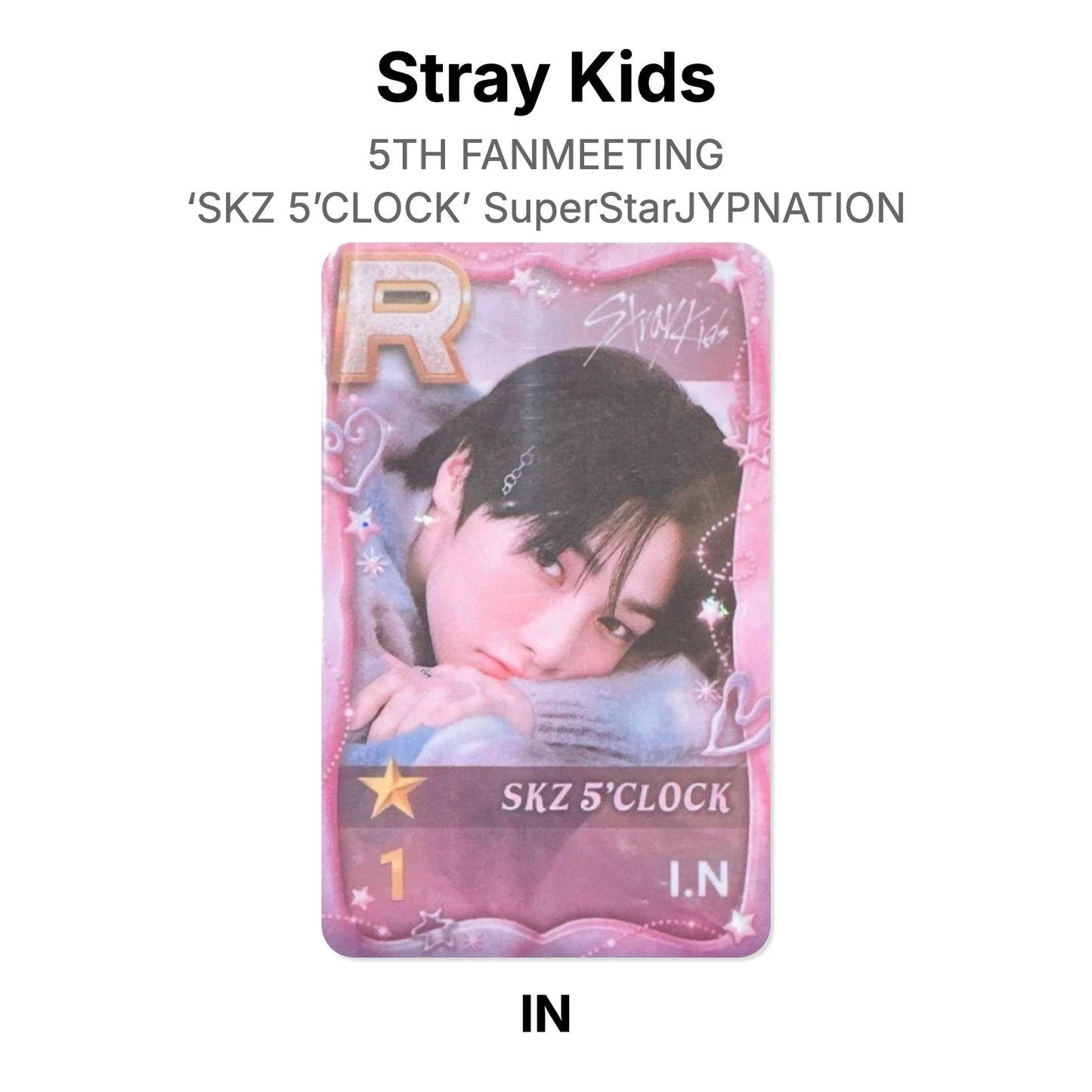 Stray Kids 5TH FANMEETING ‘SKZ 5’CLOCK’ SuperStarJYPNATION Official Photocard