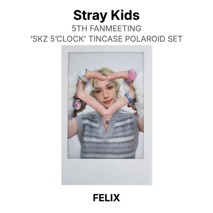 Stray Kids 5TH FANMEETING ‘SKZ 5’CLOCK’ TINCASE POLAROID SET Official Photocard