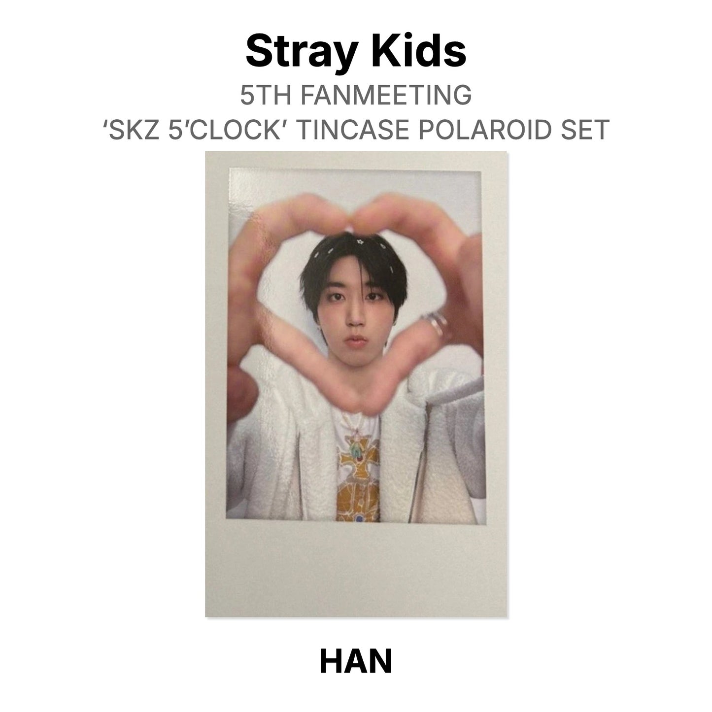 Stray Kids 5TH FANMEETING ‘SKZ 5’CLOCK’ TINCASE POLAROID SET Official Photocard