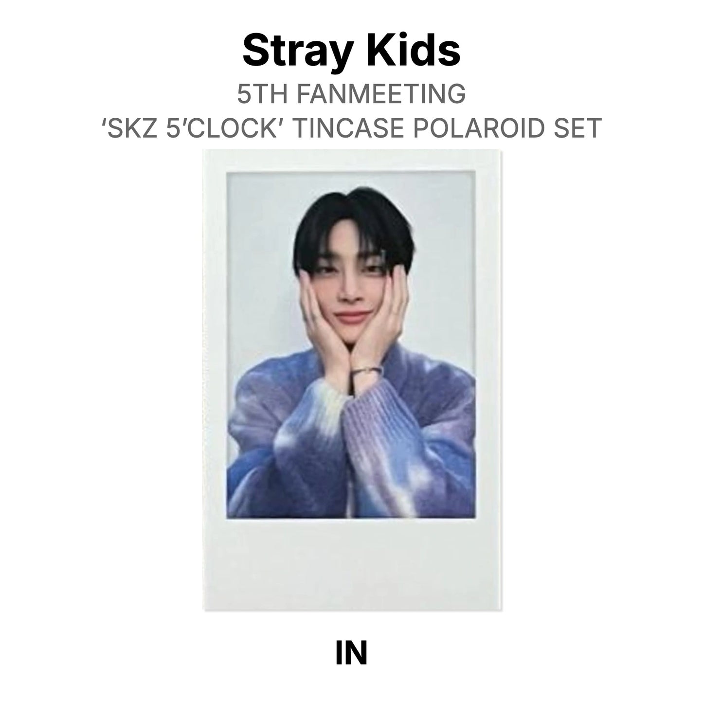 Stray Kids 5TH FANMEETING ‘SKZ 5’CLOCK’ TINCASE POLAROID SET Official Photocard