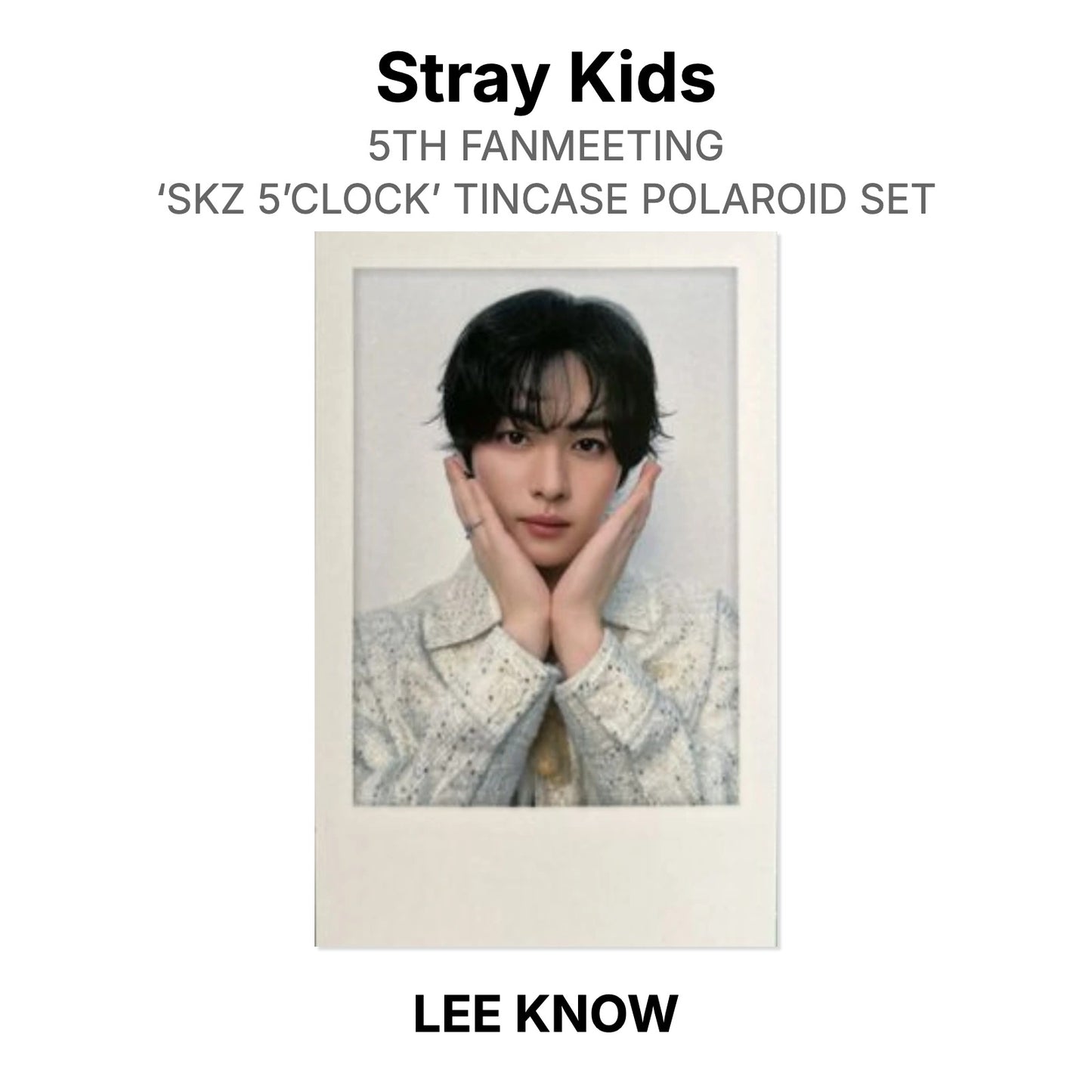 Stray Kids 5TH FANMEETING ‘SKZ 5’CLOCK’ TINCASE POLAROID SET Official Photocard