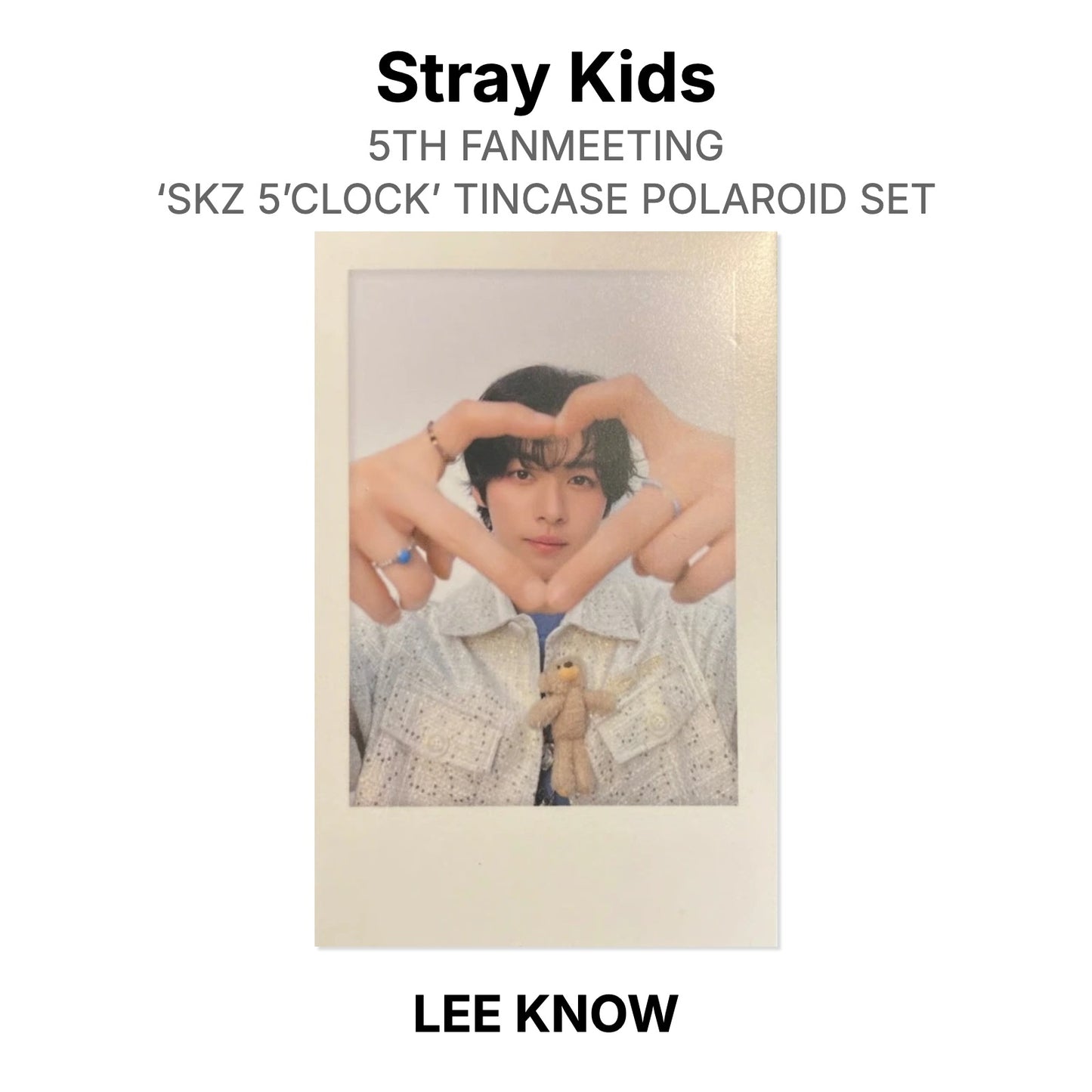 Stray Kids 5TH FANMEETING ‘SKZ 5’CLOCK’ TINCASE POLAROID SET Official Photocard