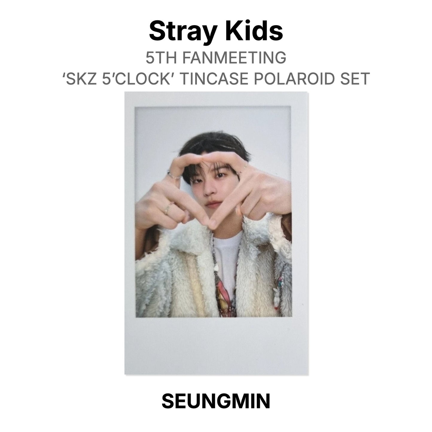 Stray Kids 5TH FANMEETING ‘SKZ 5’CLOCK’ TINCASE POLAROID SET Official Photocard