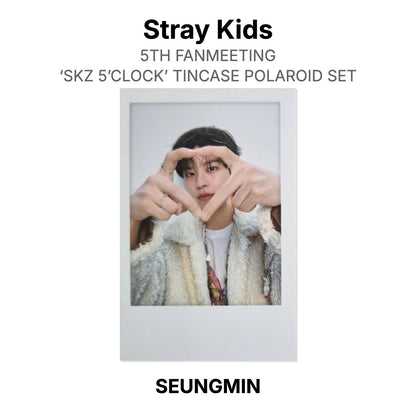 Stray Kids 5TH FANMEETING ‘SKZ 5’CLOCK’ TINCASE POLAROID SET Official Photocard