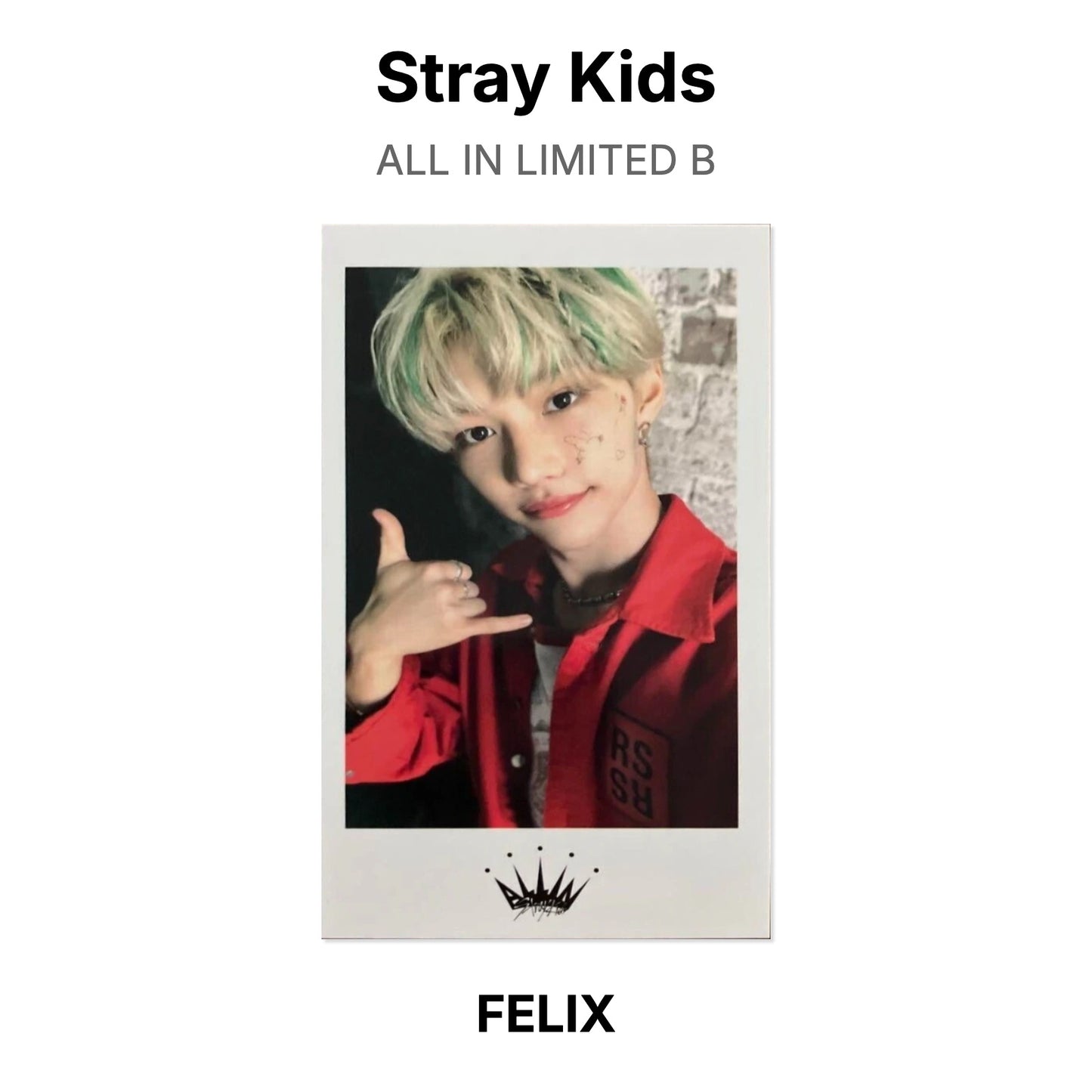 Stray Kids ALL IN LIMITED B Official Photocard