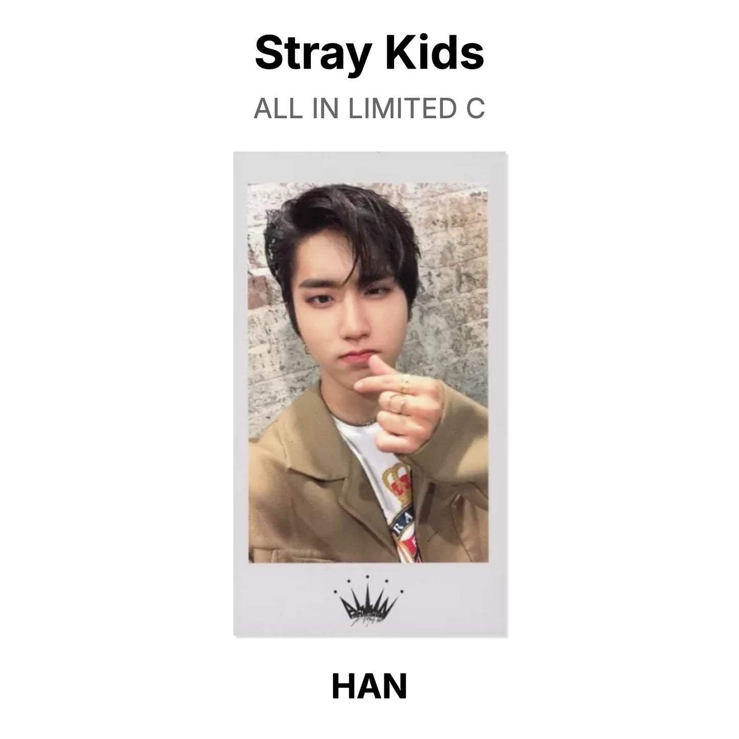 Stray Kids ALL IN LIMITED C photocard officielle