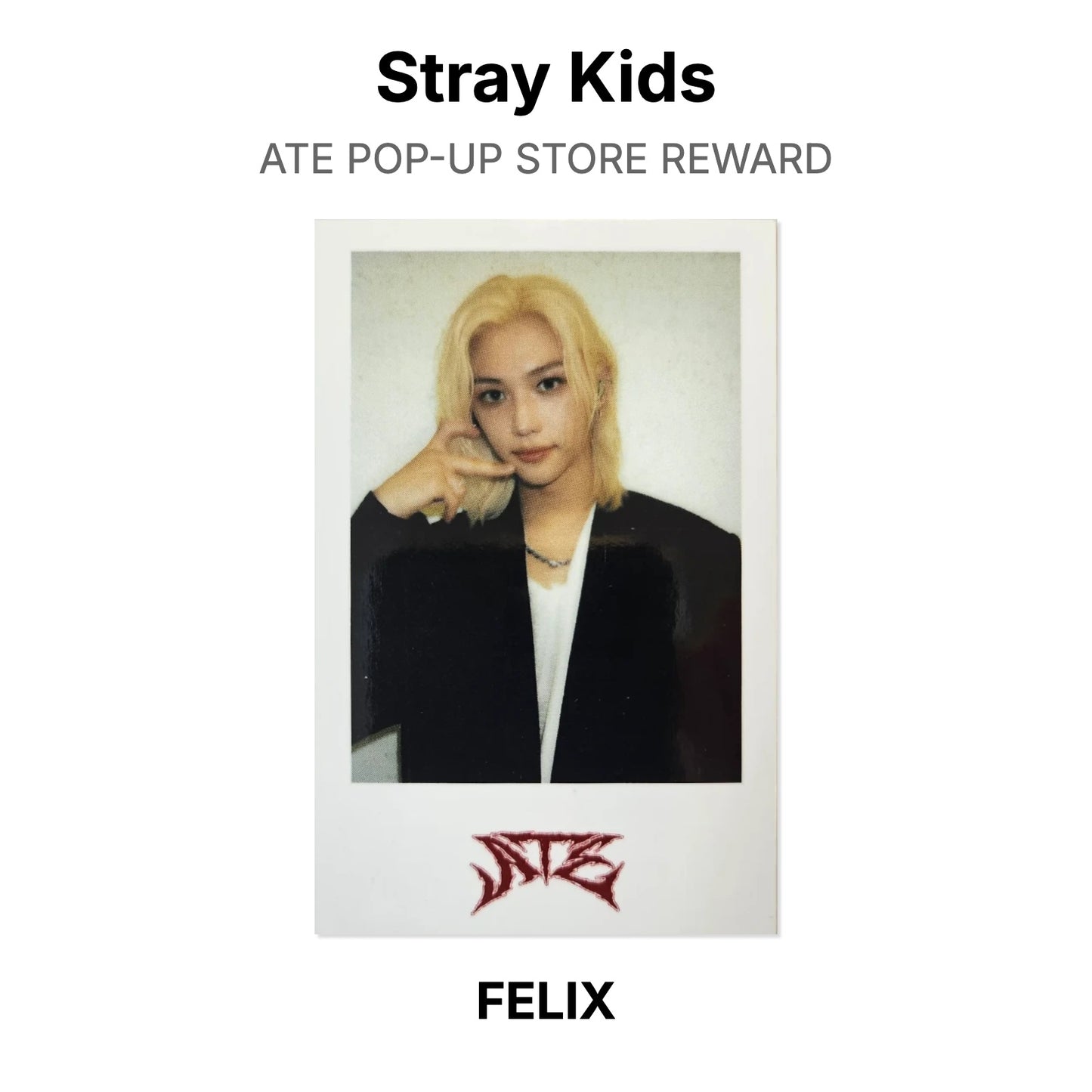 Stray Kids ATE POP-UP STORE REWARD Official Photocard