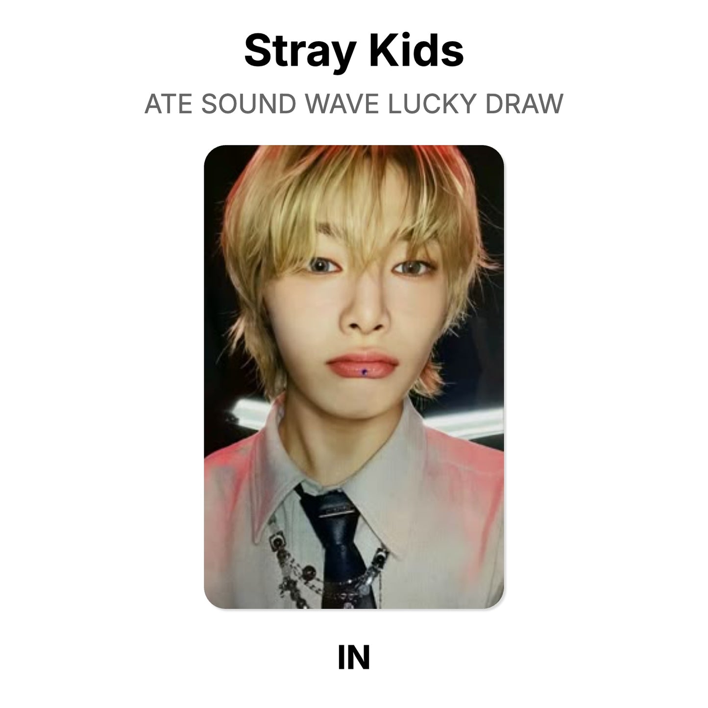Stray Kids ATE SOUND WAVE LUCKY DRAW Offizielle Photocard