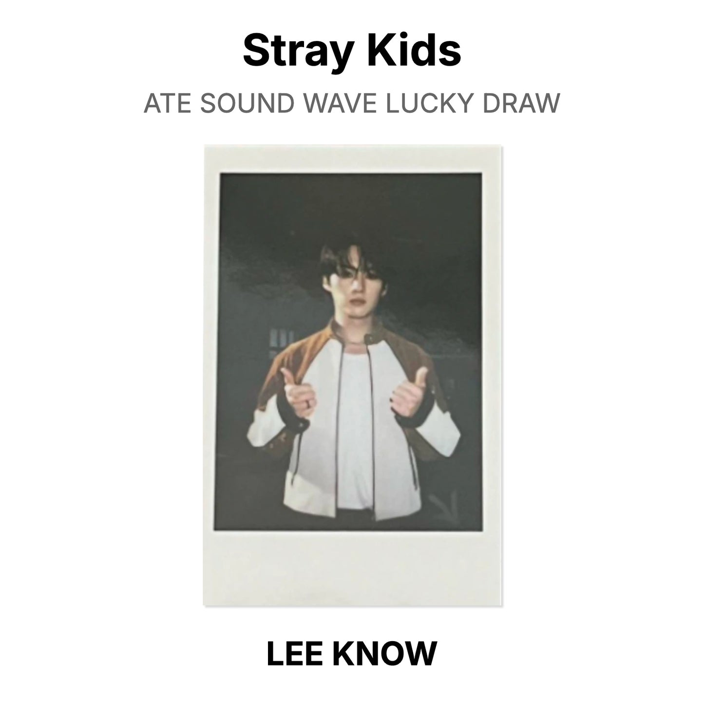 Stray Kids ATE SOUND WAVE LUCKY DRAW Offizielle Photocard