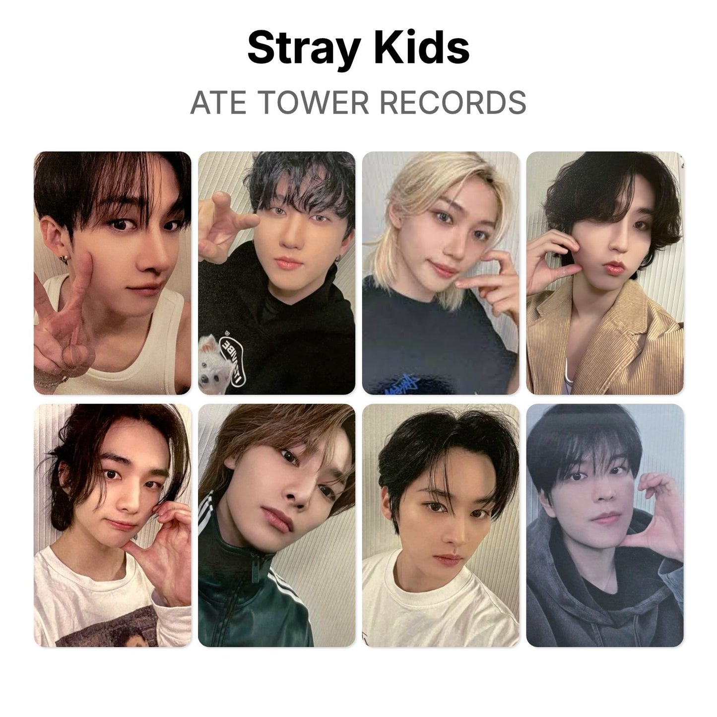 Stray Kids ATE TOWER RECORDS photocard oficial