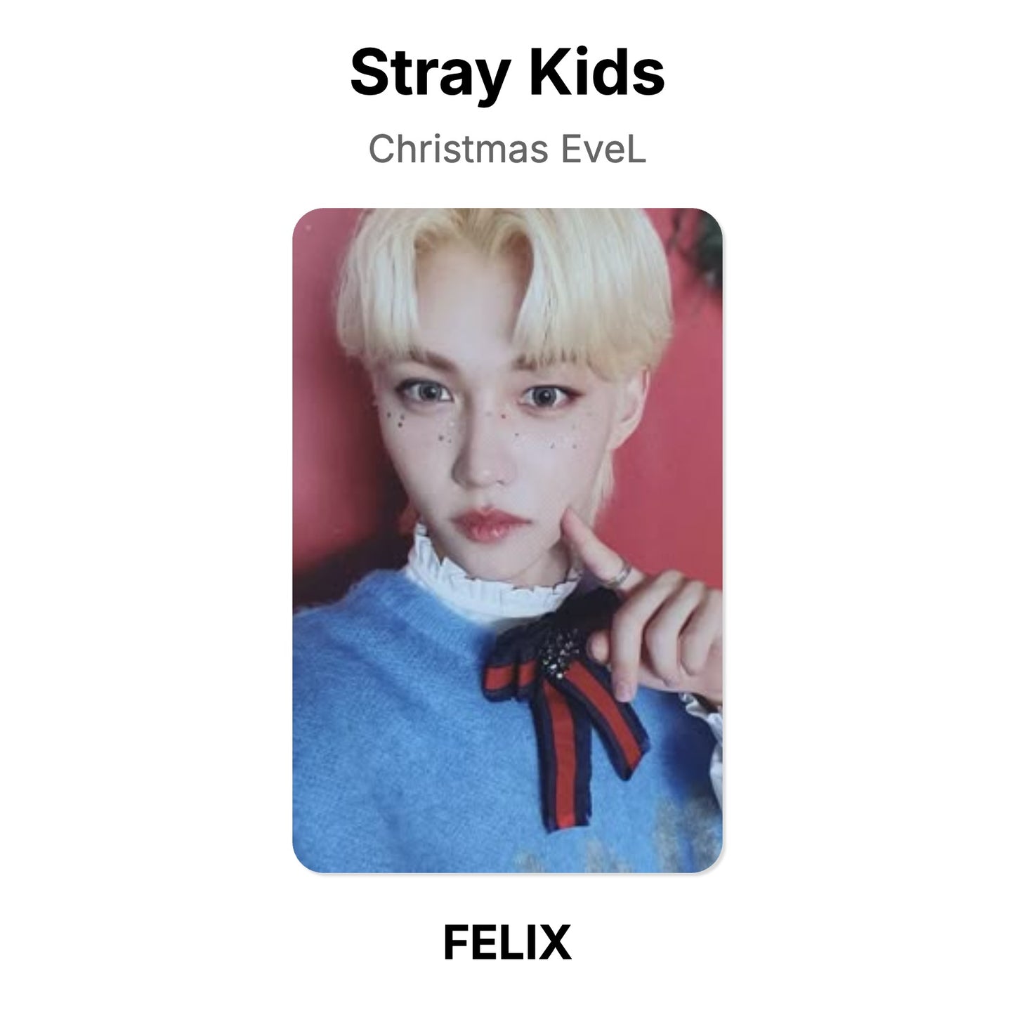 Stray Kids Christmas EveL photocard oficial