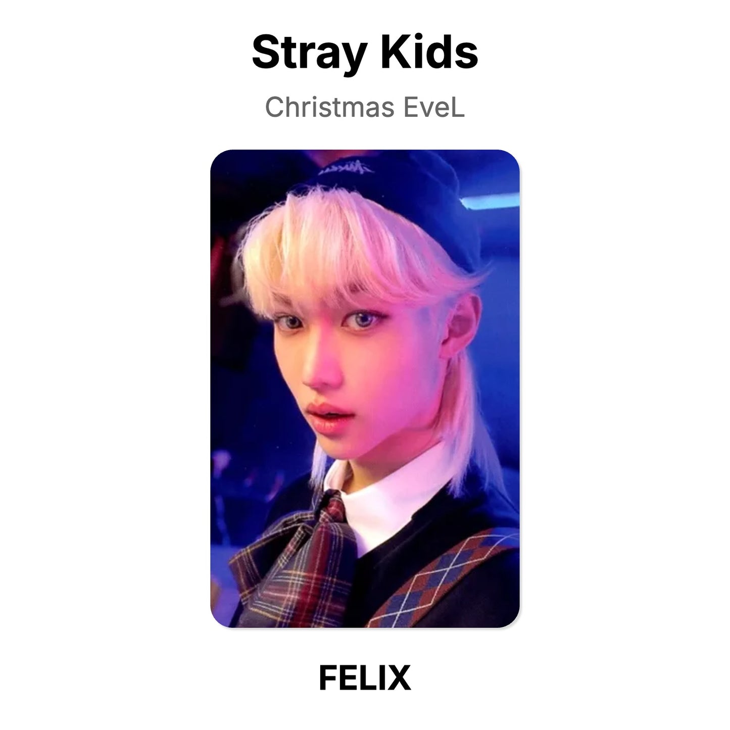 Stray Kids Christmas EveL photocard oficial