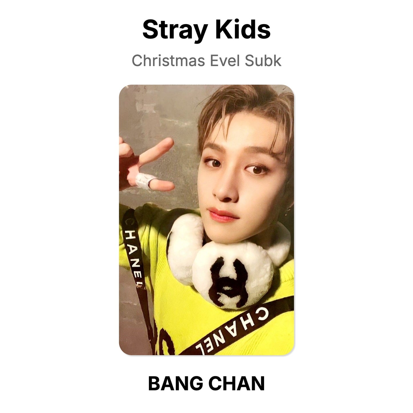 Stray Kids Christmas Evel Subk Official Photocard