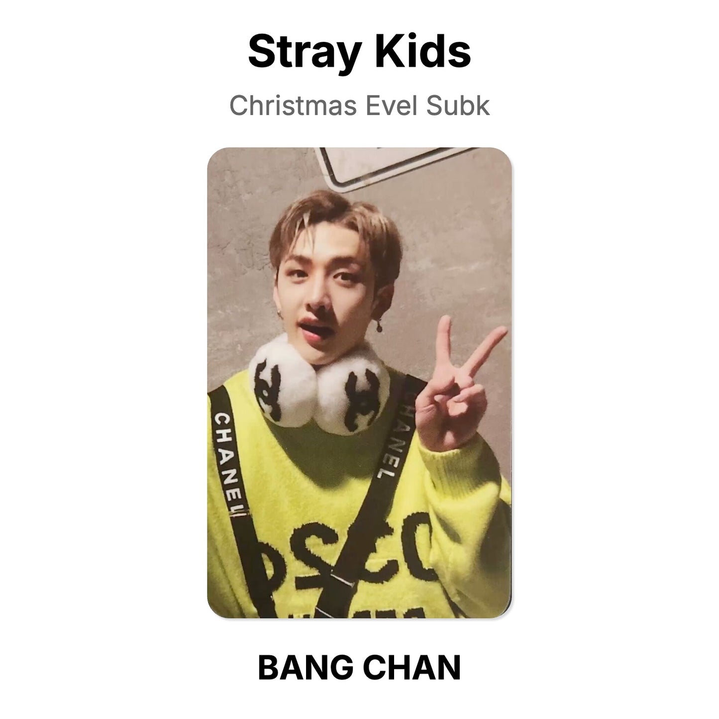 Stray Kids Christmas Evel Subk Official Photocard