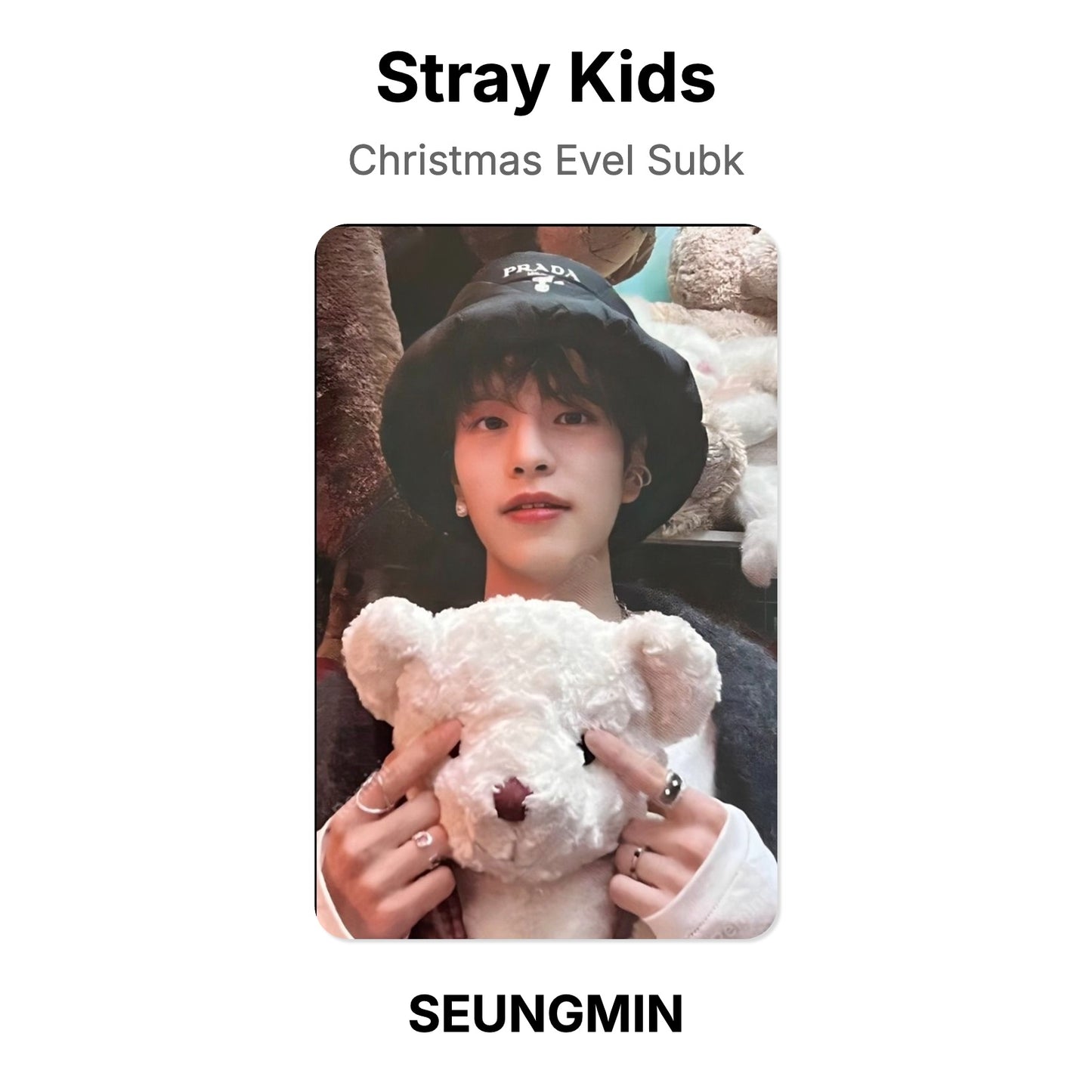 Stray Kids Christmas Evel Subk Official Photocard