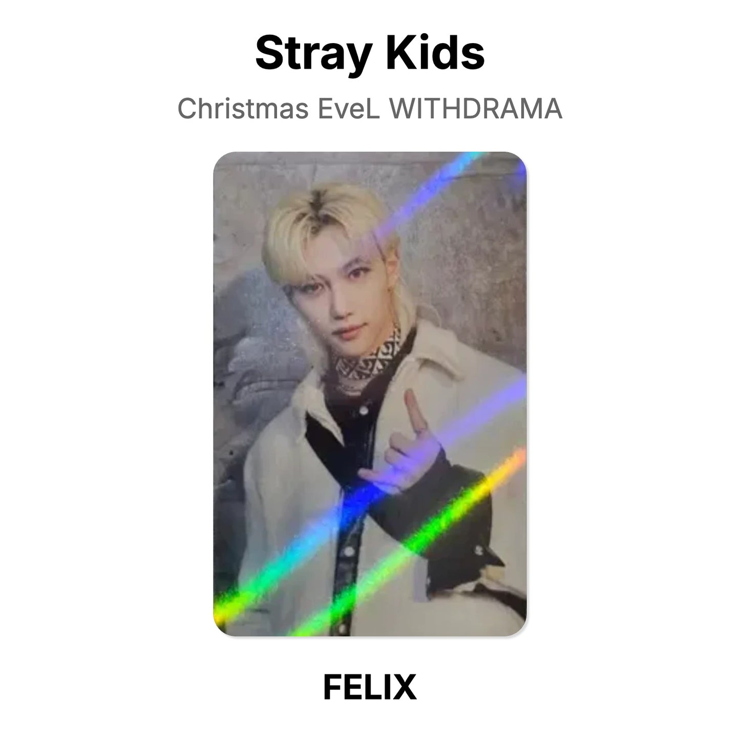 Stray Kids Christmas EveL WITHDRAMA Official Photocard