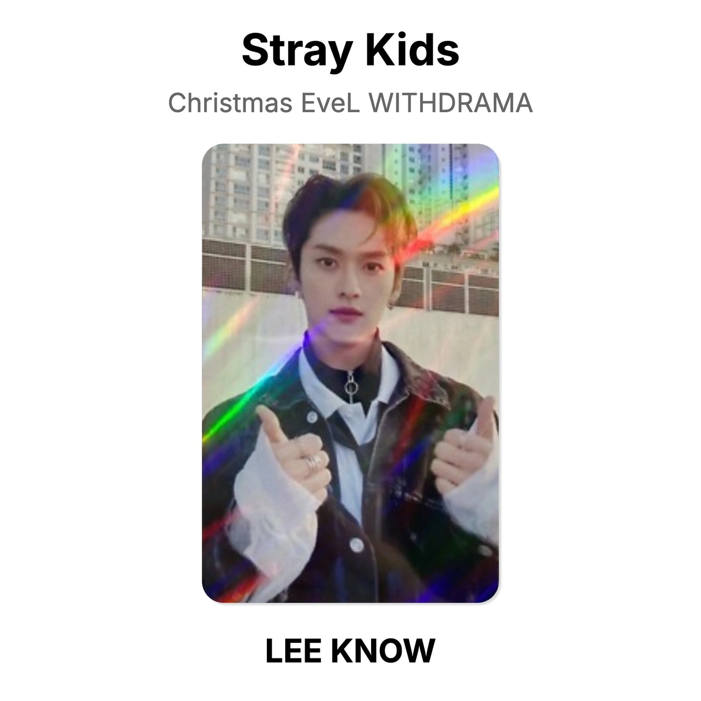 Stray Kids Christmas EveL WITHDRAMA Official Photocard