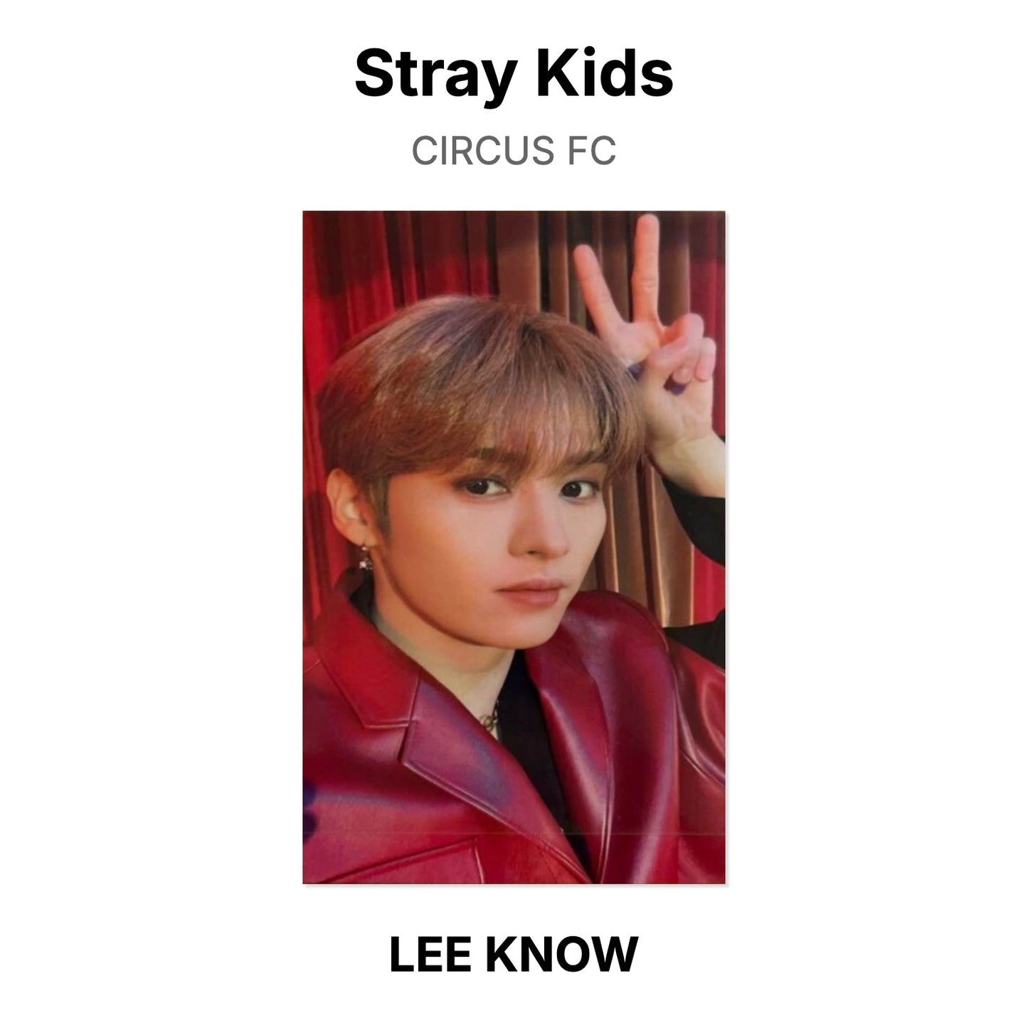 Stray Kids CIRCUS FC Official Photocard