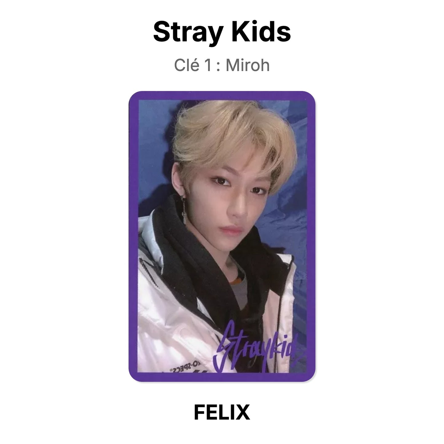 Stray Kids Clé 1 : Miroh photocard ufficiale