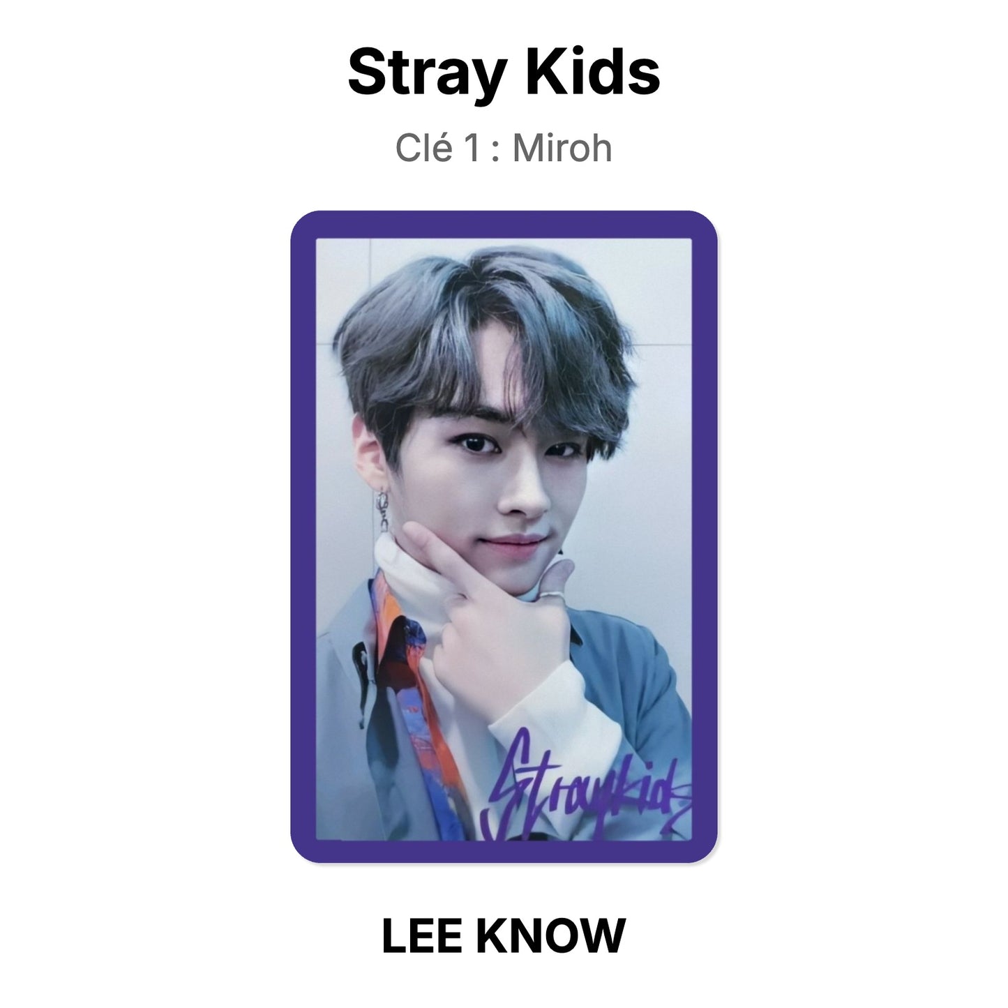 Stray Kids Clé 1 : Miroh photocard ufficiale