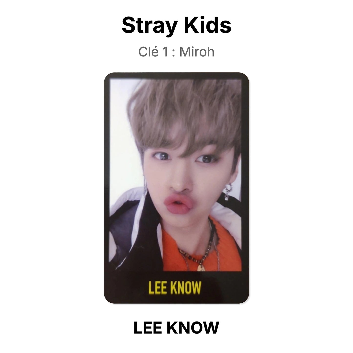 Stray Kids Clé 1 : Miroh photocard ufficiale