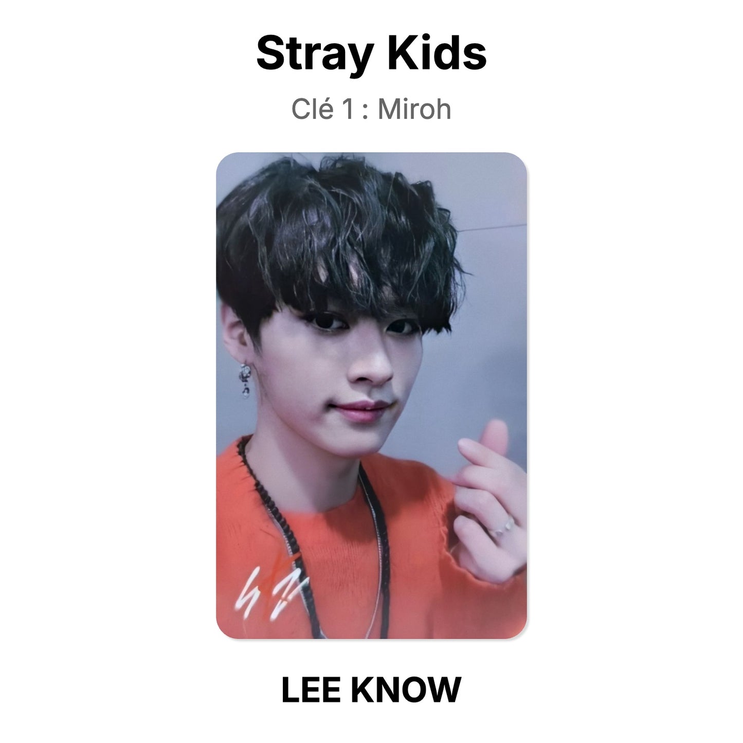 Stray Kids Clé 1 : Miroh photocard ufficiale
