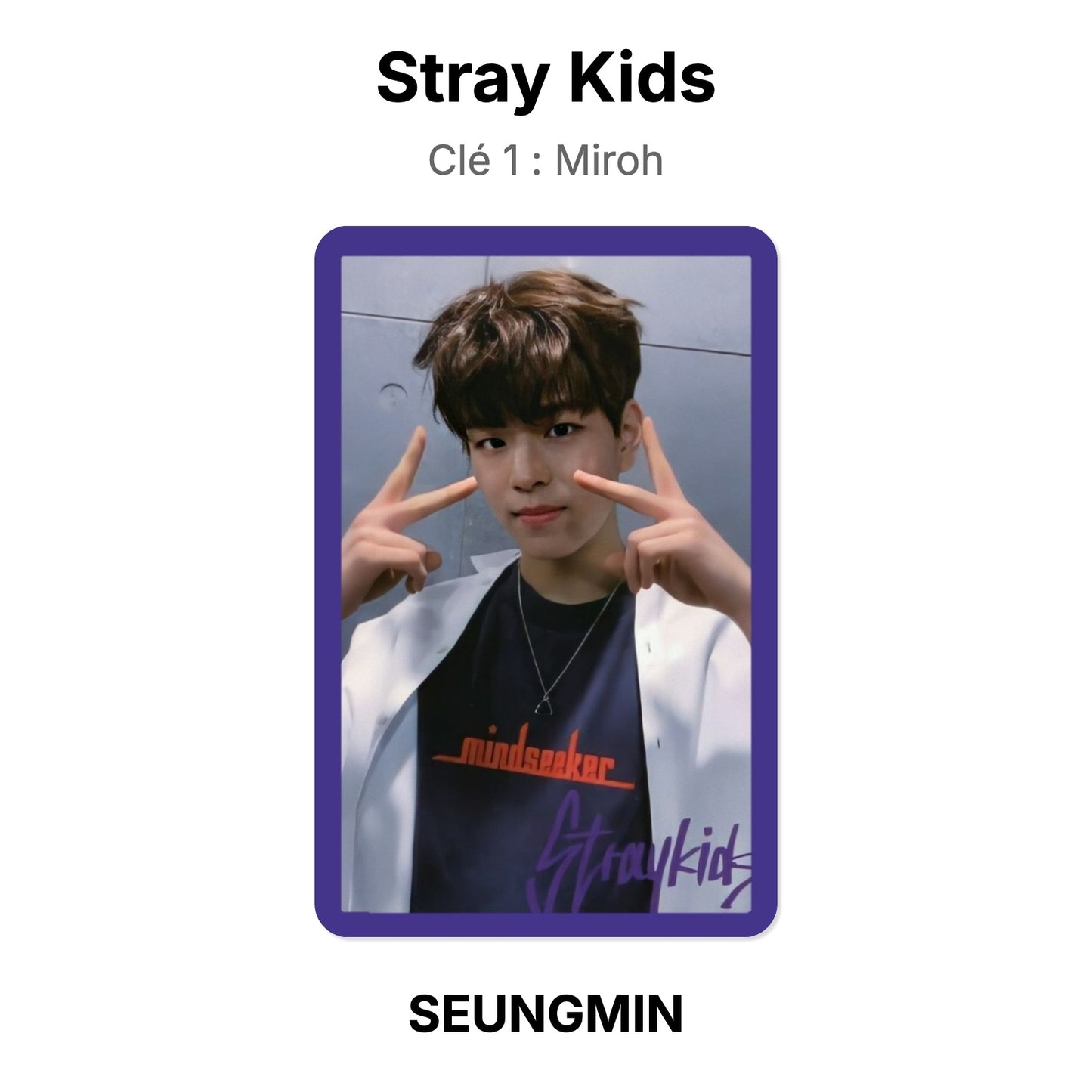Stray Kids Clé 1 : Miroh photocard ufficiale