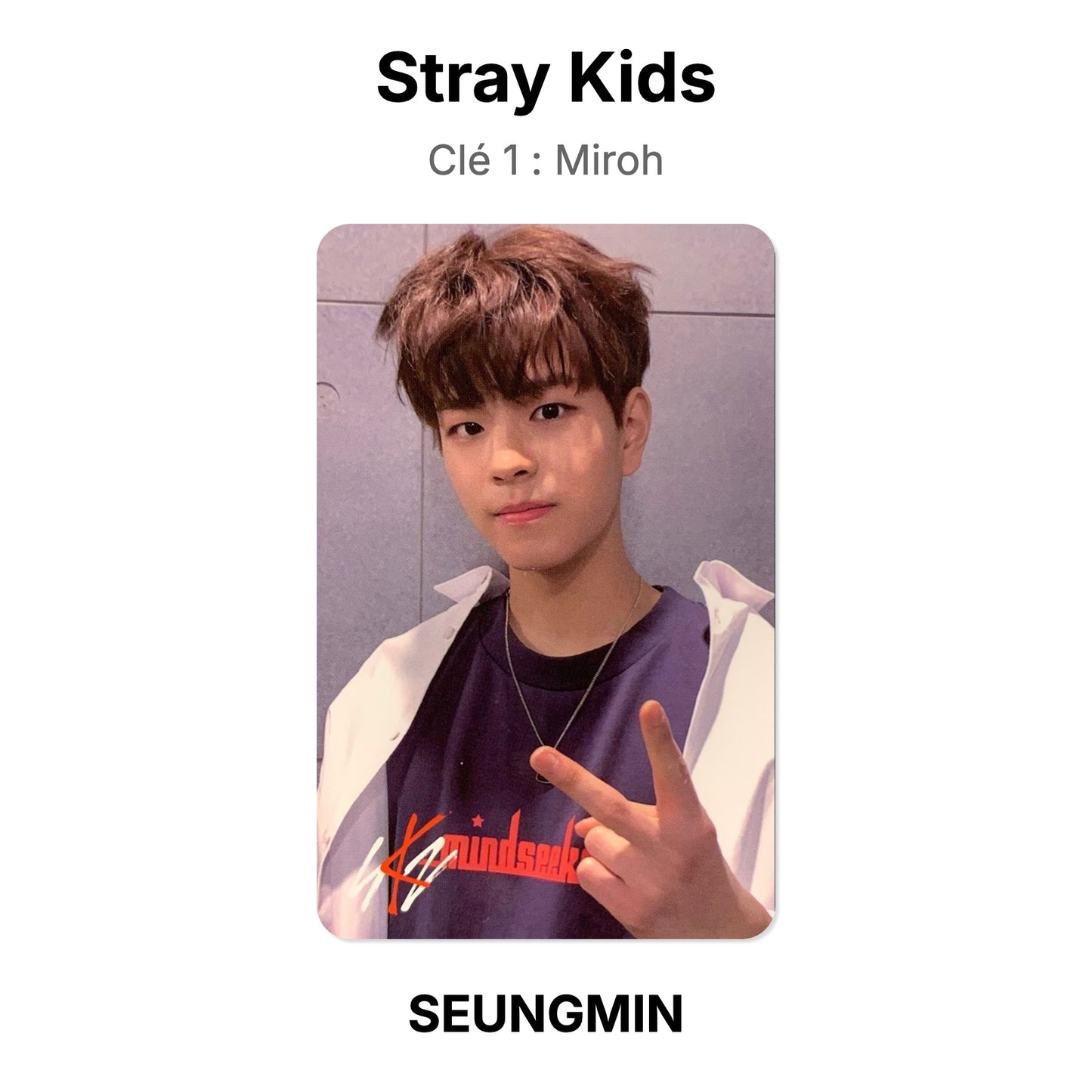 Stray Kids Clé 1 : Miroh photocard ufficiale