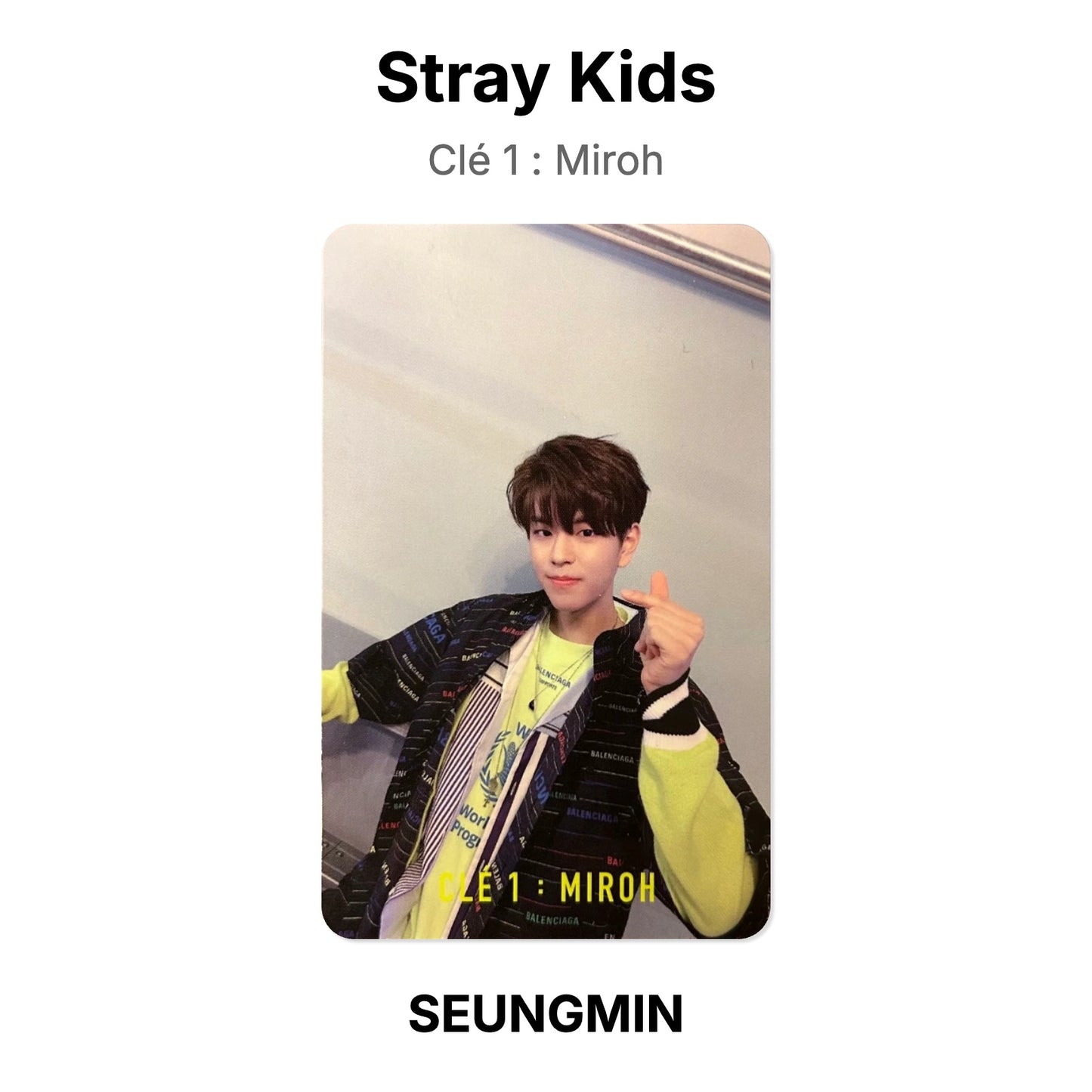 Stray Kids Clé 1 : Miroh photocard ufficiale