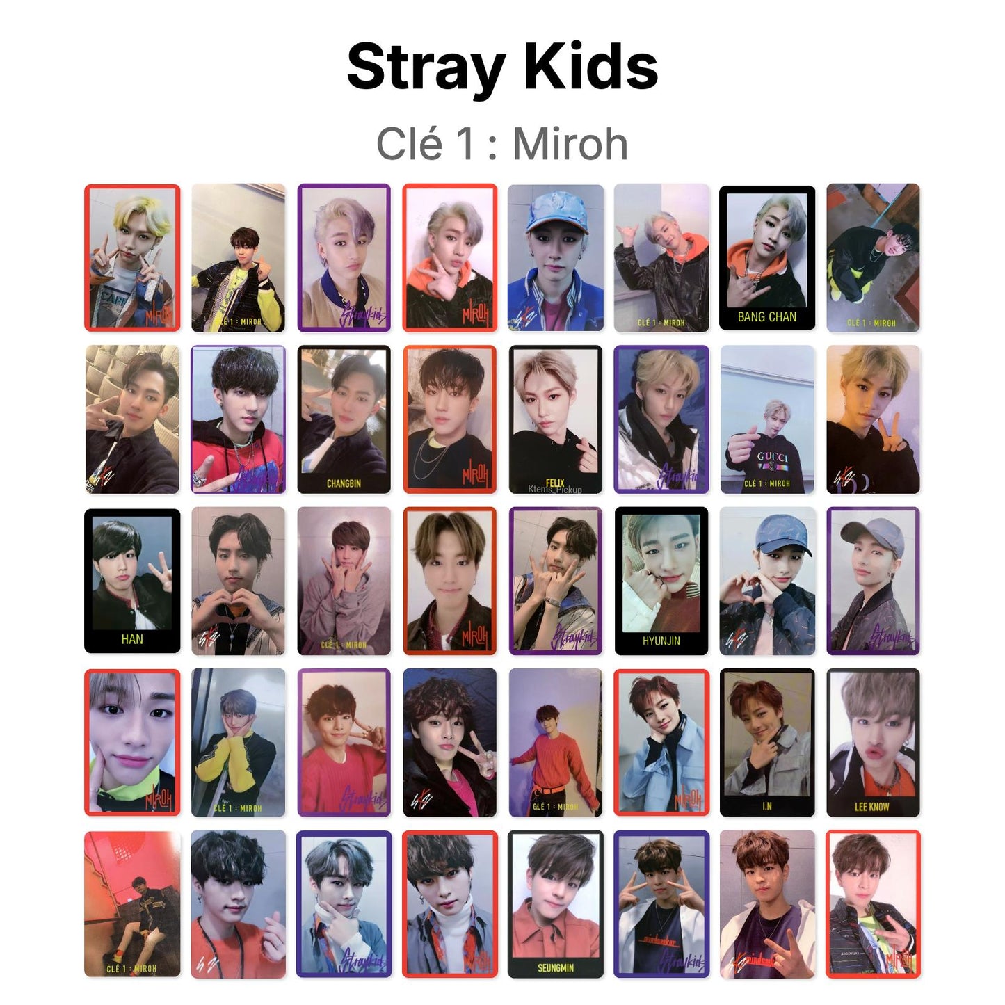 Stray Kids Clé 1 : Miroh photocard ufficiale